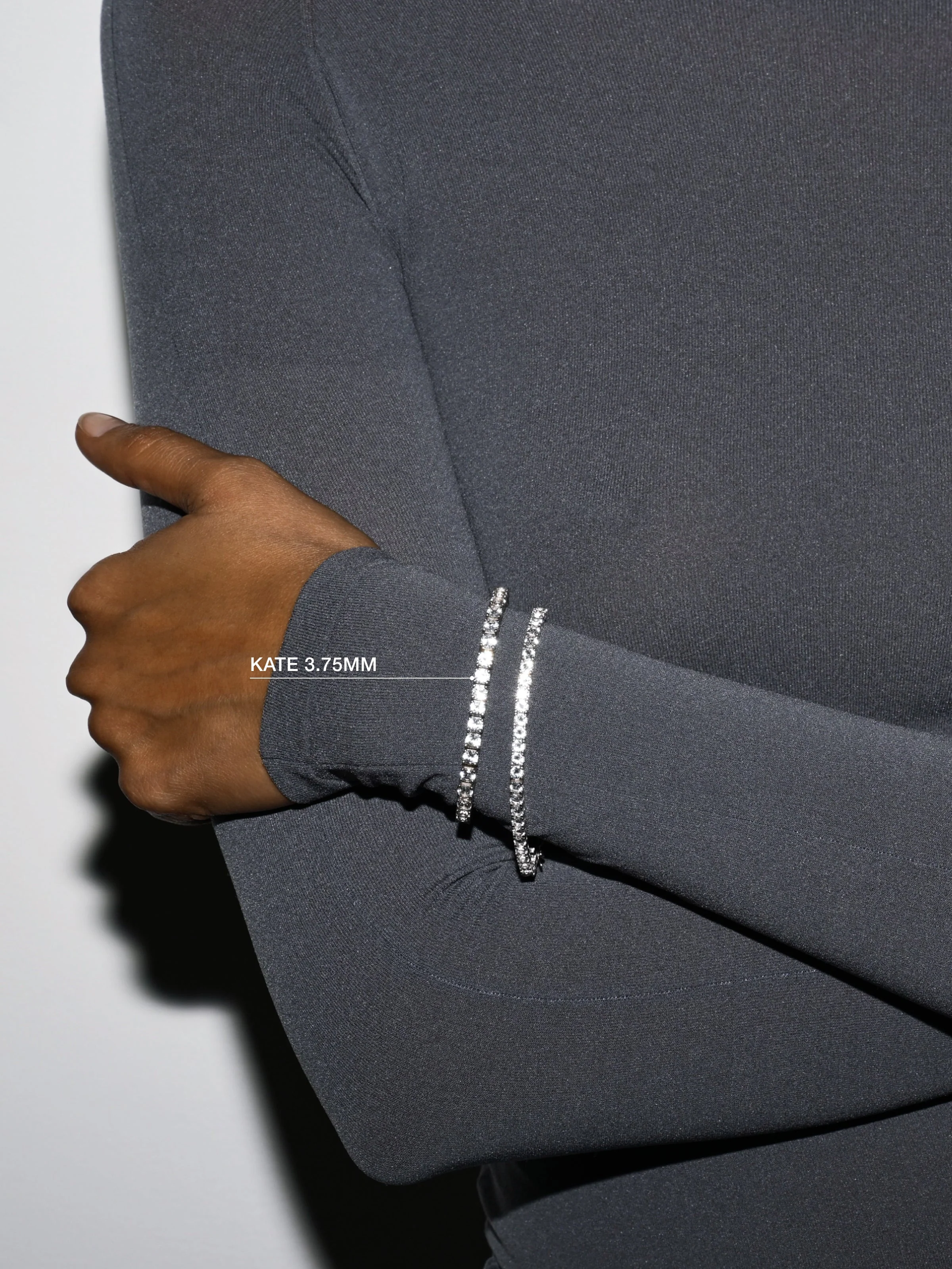 Dorsey - KATE RIVIÈRE BRACELET IN 3.75MM LAB WHITE SAPPHIRE - Image 4