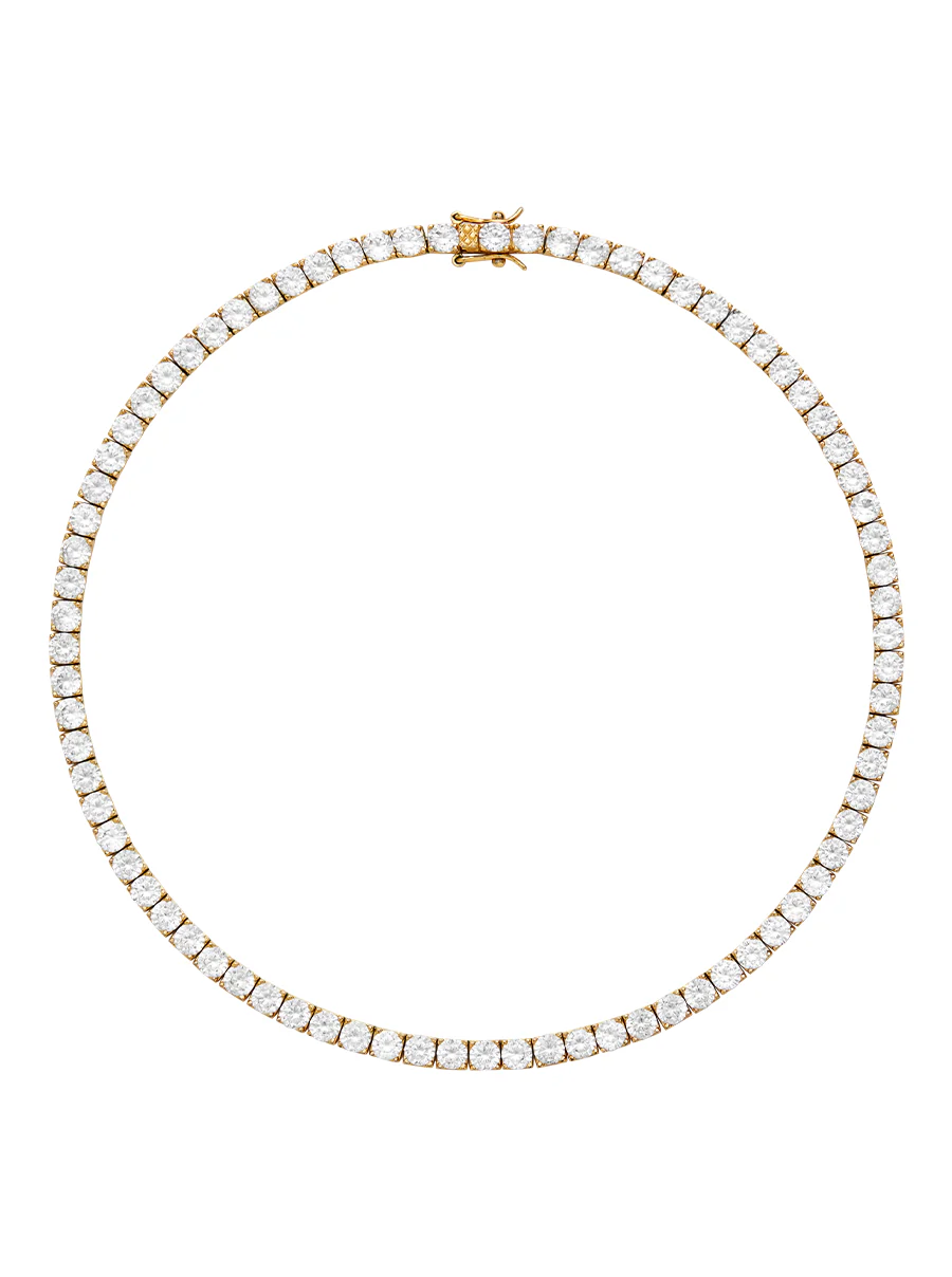 Dorsey - KATE RIVIÈRE NECKLACE IN 4.5MM LAB WHITE SAPPHIRE