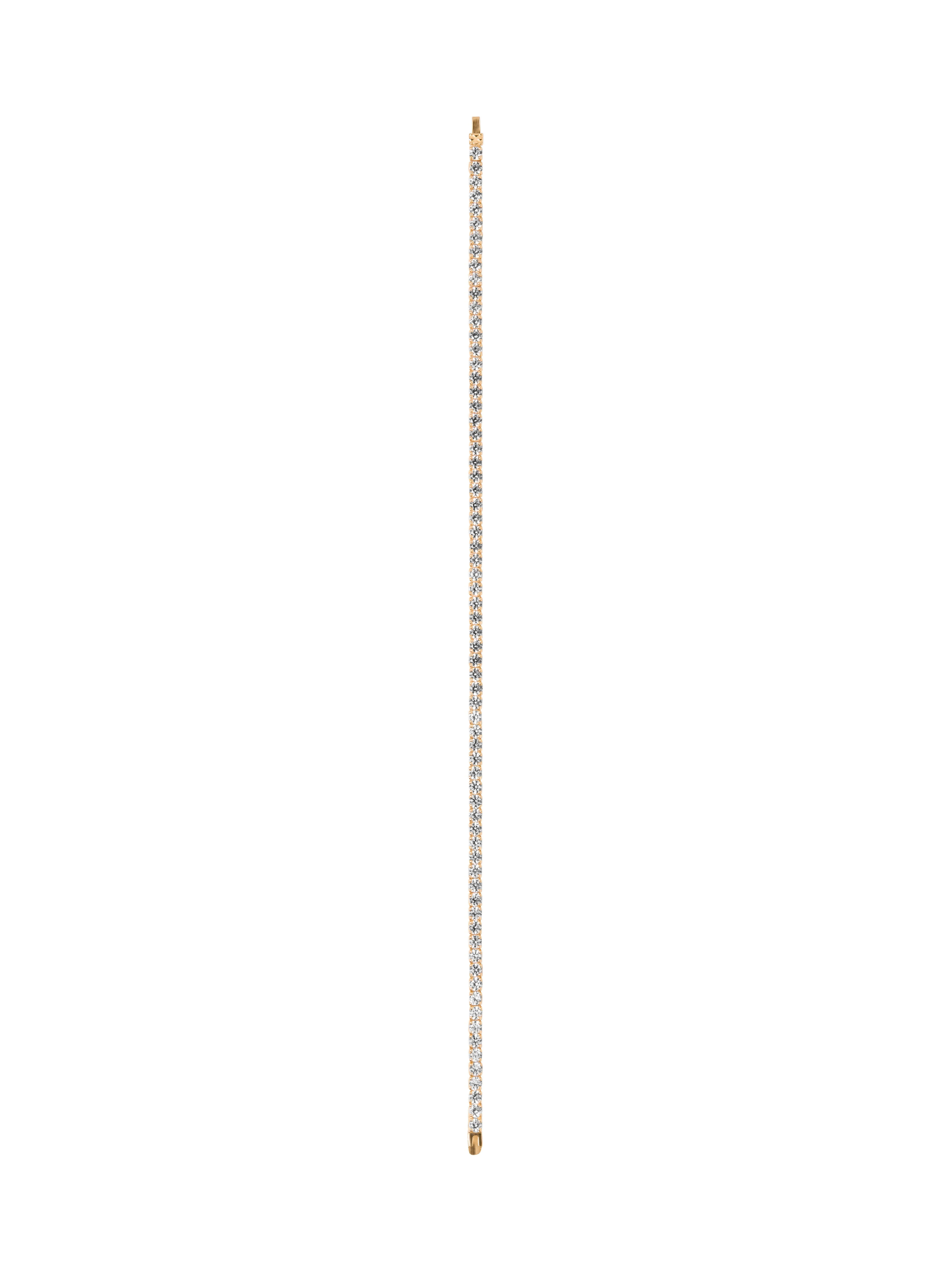 Dorsey - KATE ROUND CUT 3MM, LAB WHITE SAPPHIRE RIVIÈRE ANKLET, GOLD - Image 2
