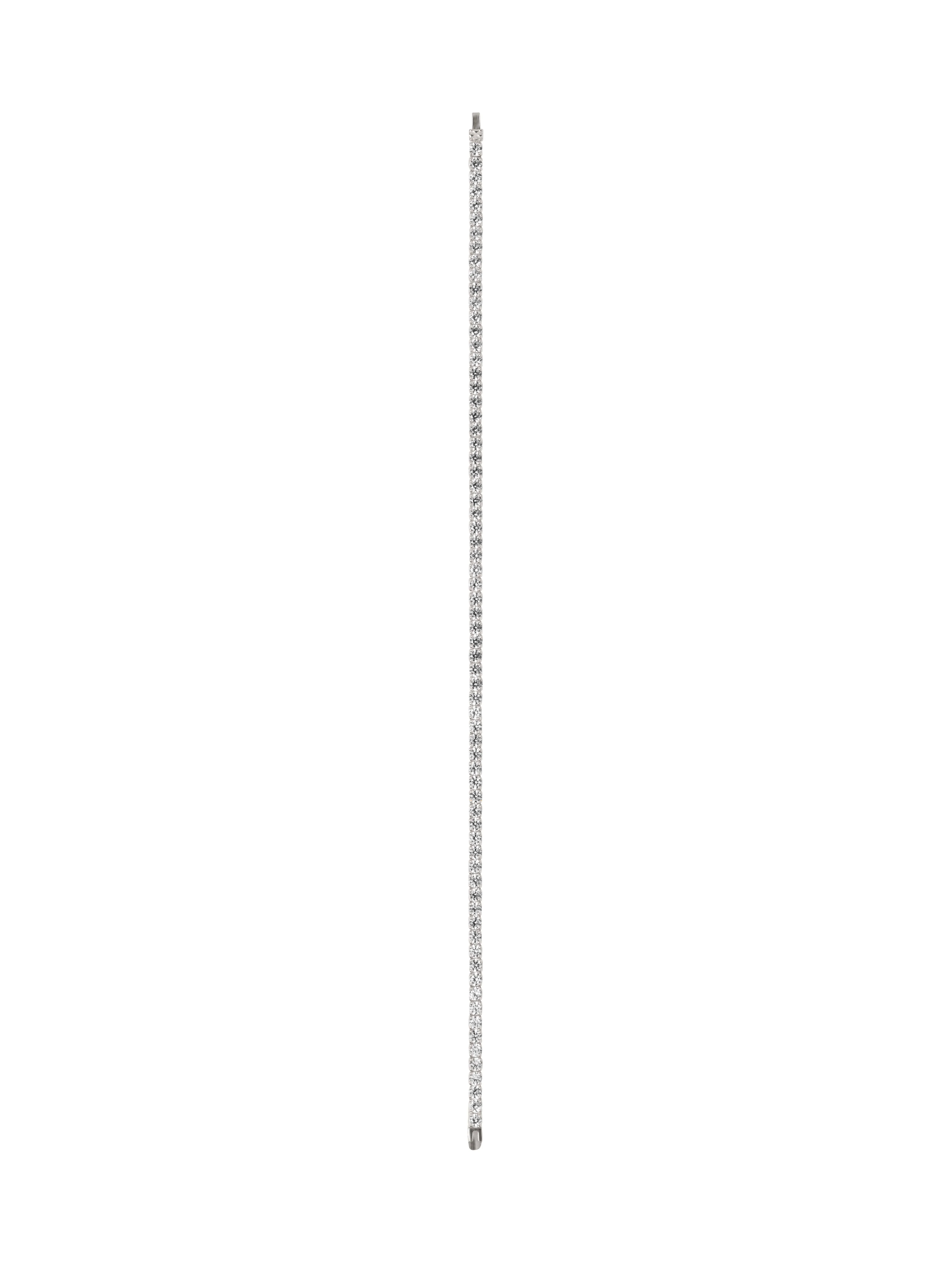 Dorsey - KATE ROUND CUT 3MM, LAB WHITE SAPPHIRE RIVIÈRE ANKLET, SILVER - Image 2