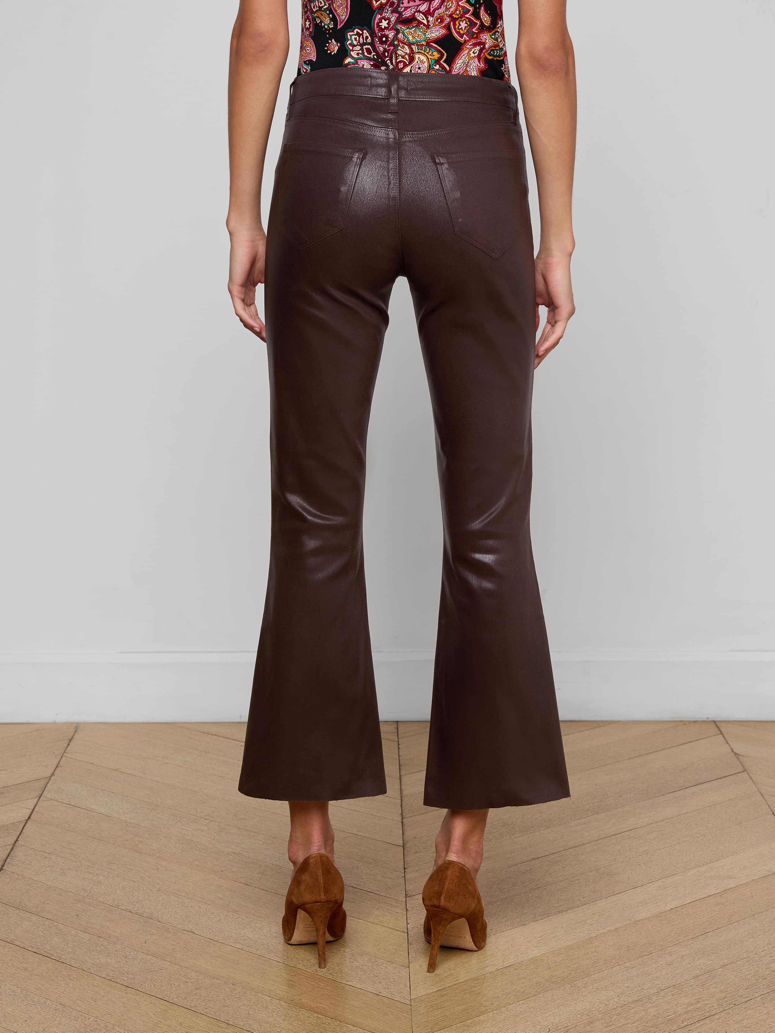 L'AGENCE - Kendra Coated Cropped Flare Jean - Image 10