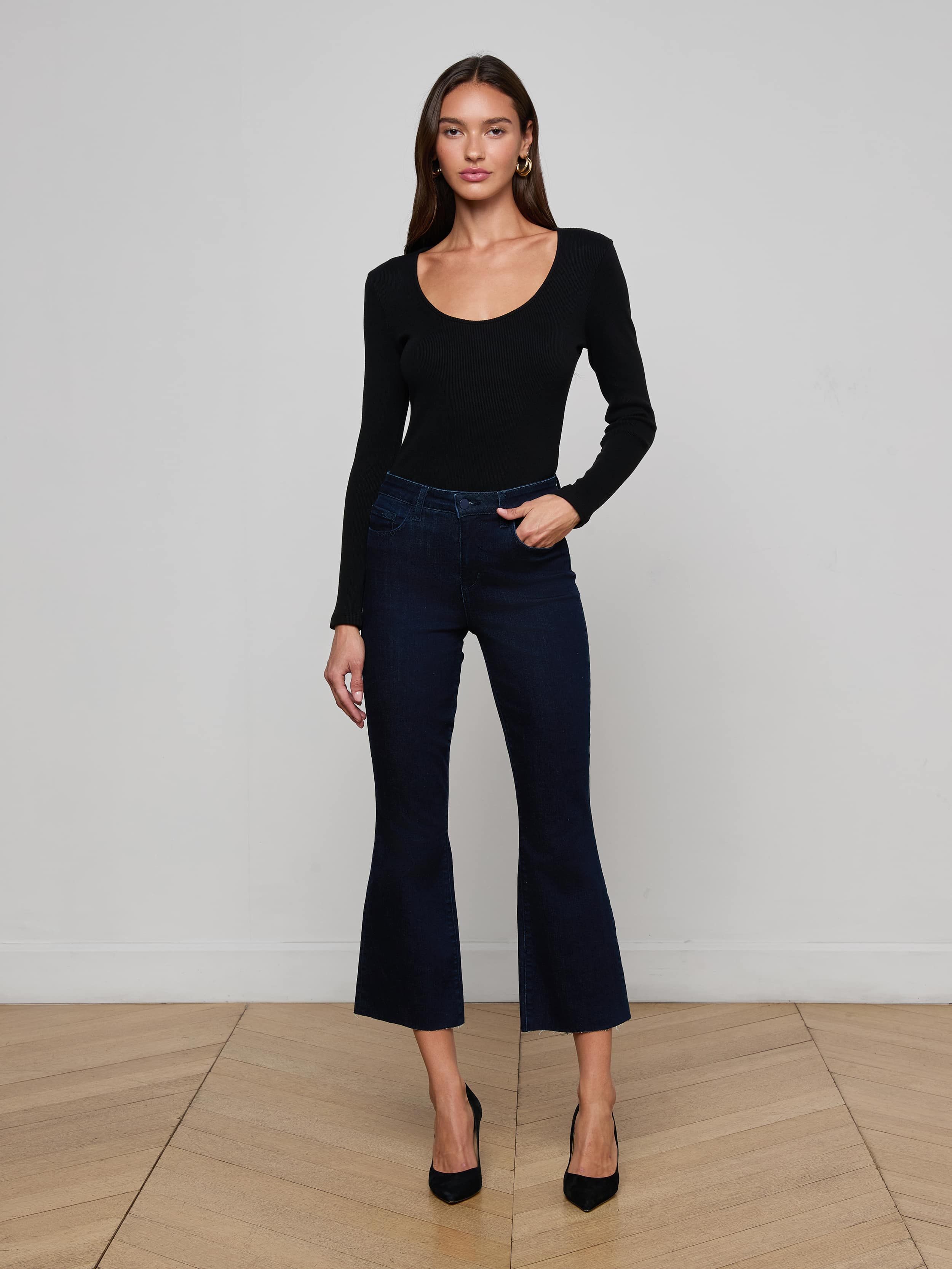 L'AGENCE - Kendra Cropped Flare Jean
