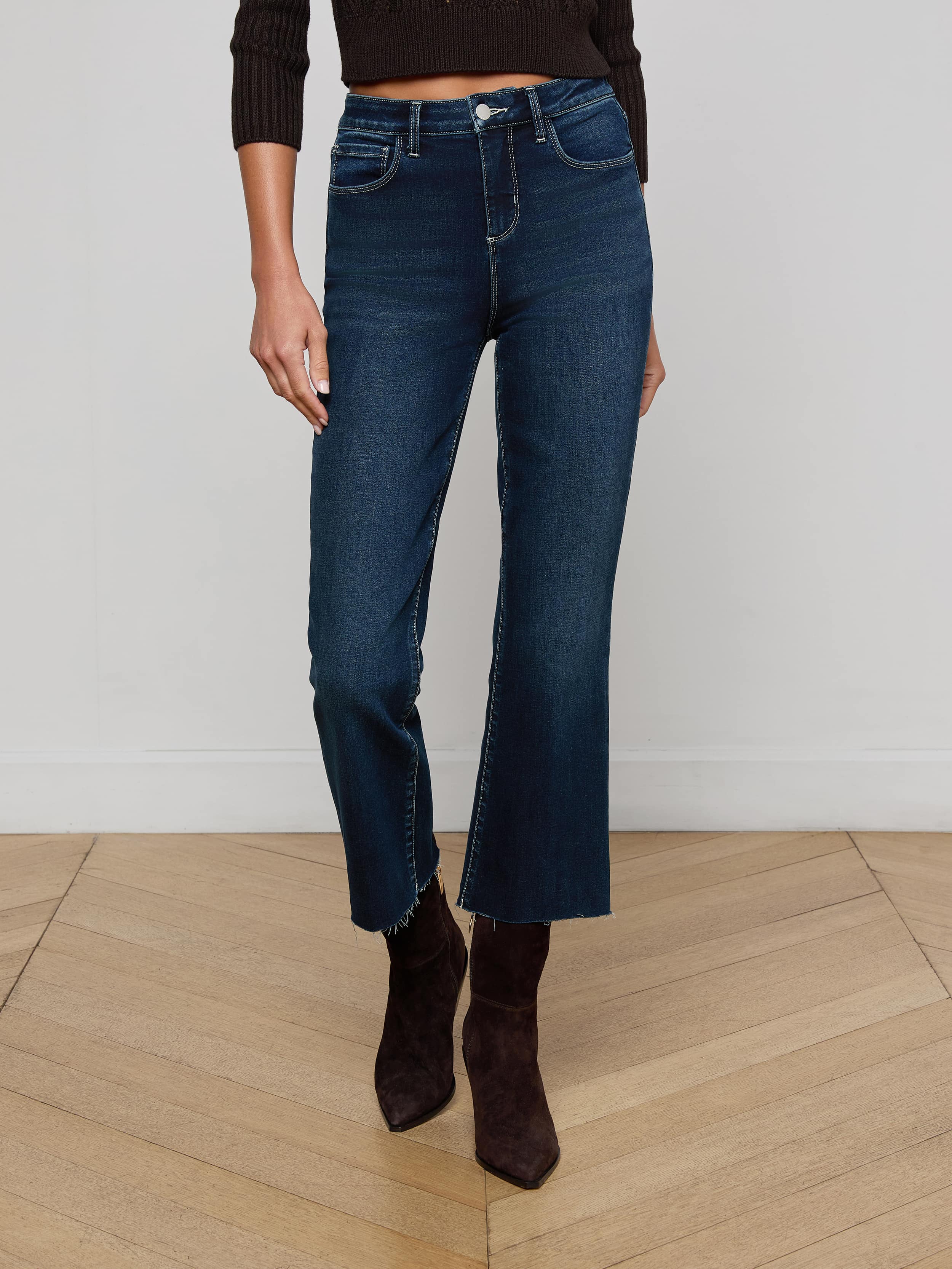 L'AGENCE - Kendra Cropped Flare Jean - Image 2