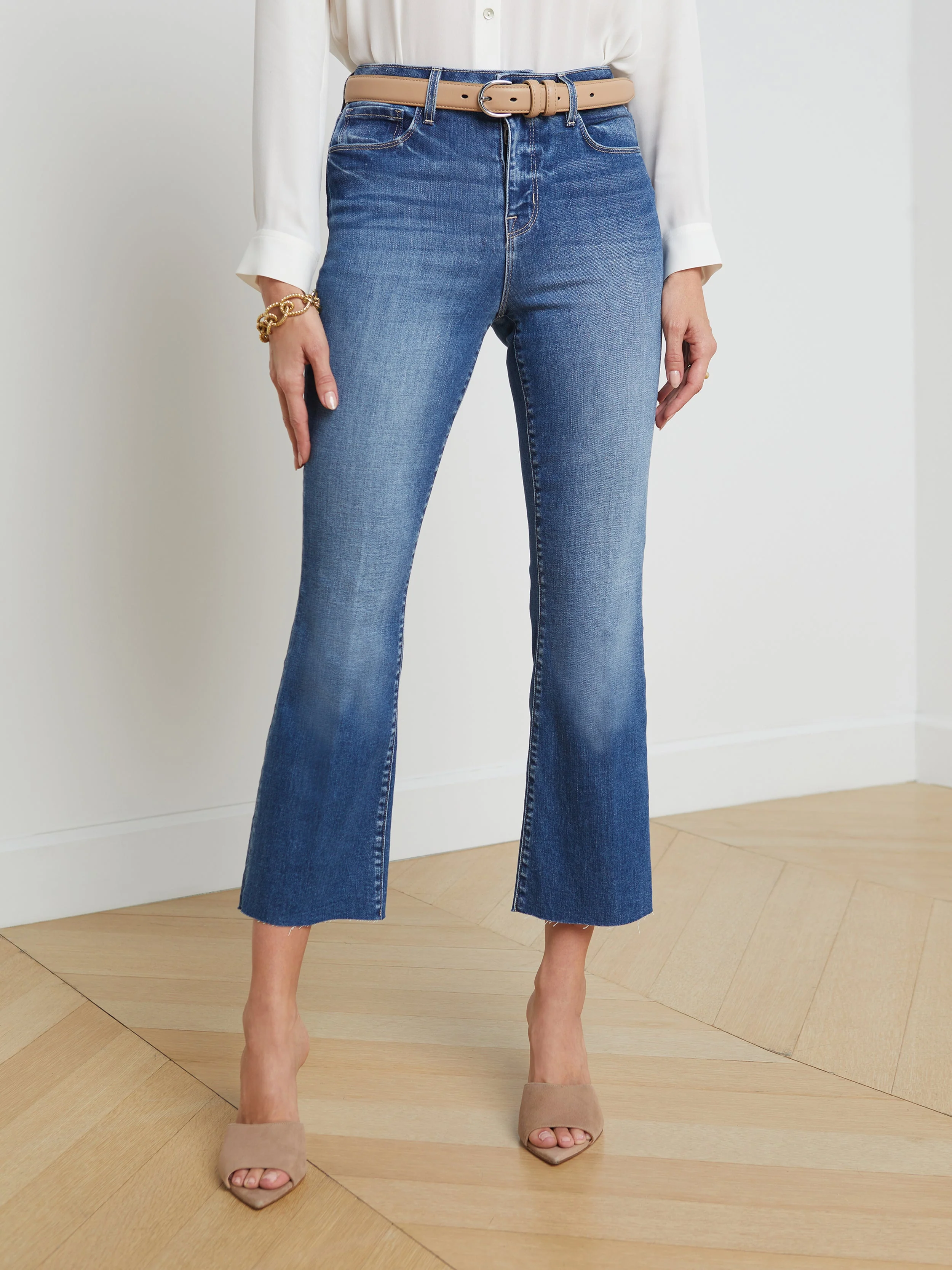 L'AGENCE - Kendra Cropped Flare Jean - Image 2