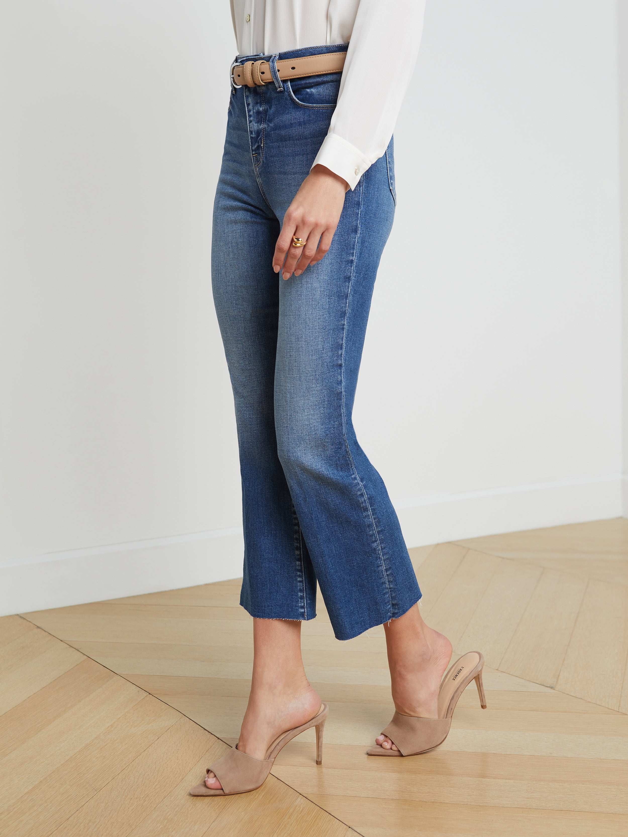 L'AGENCE - Kendra Cropped Flare Jean - Image 3