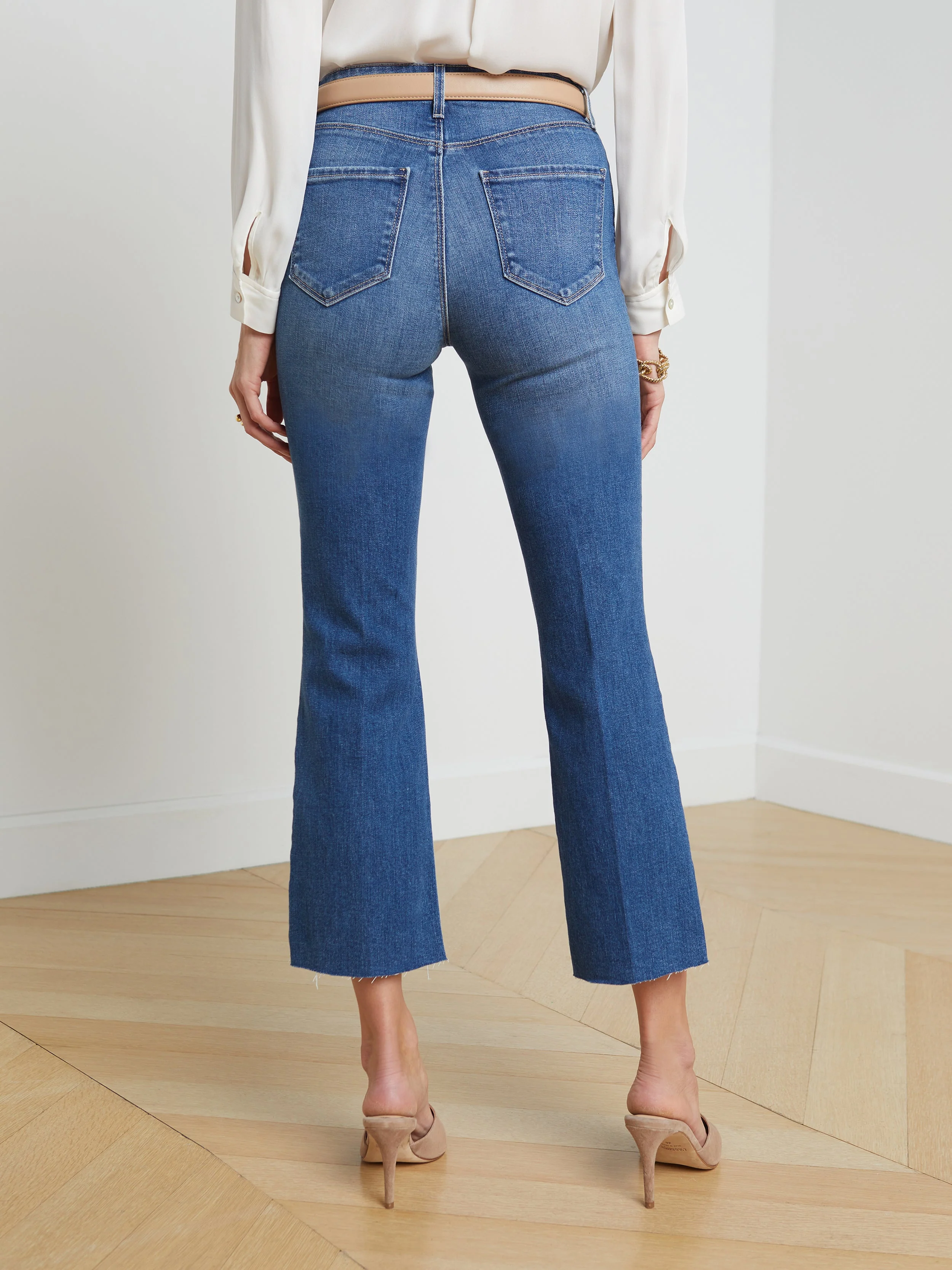 L'AGENCE - Kendra Cropped Flare Jean - Image 9