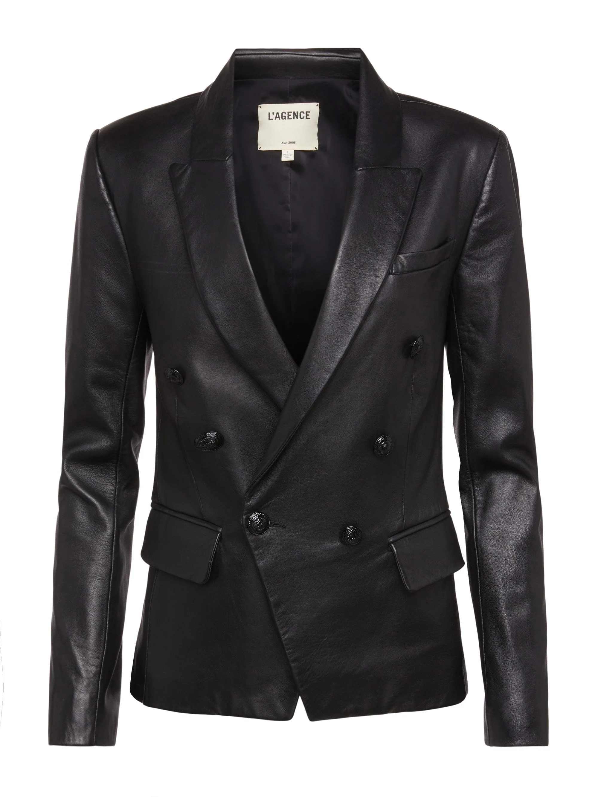 L'AGENCE - Kenzie Leather Blazer - Image 5