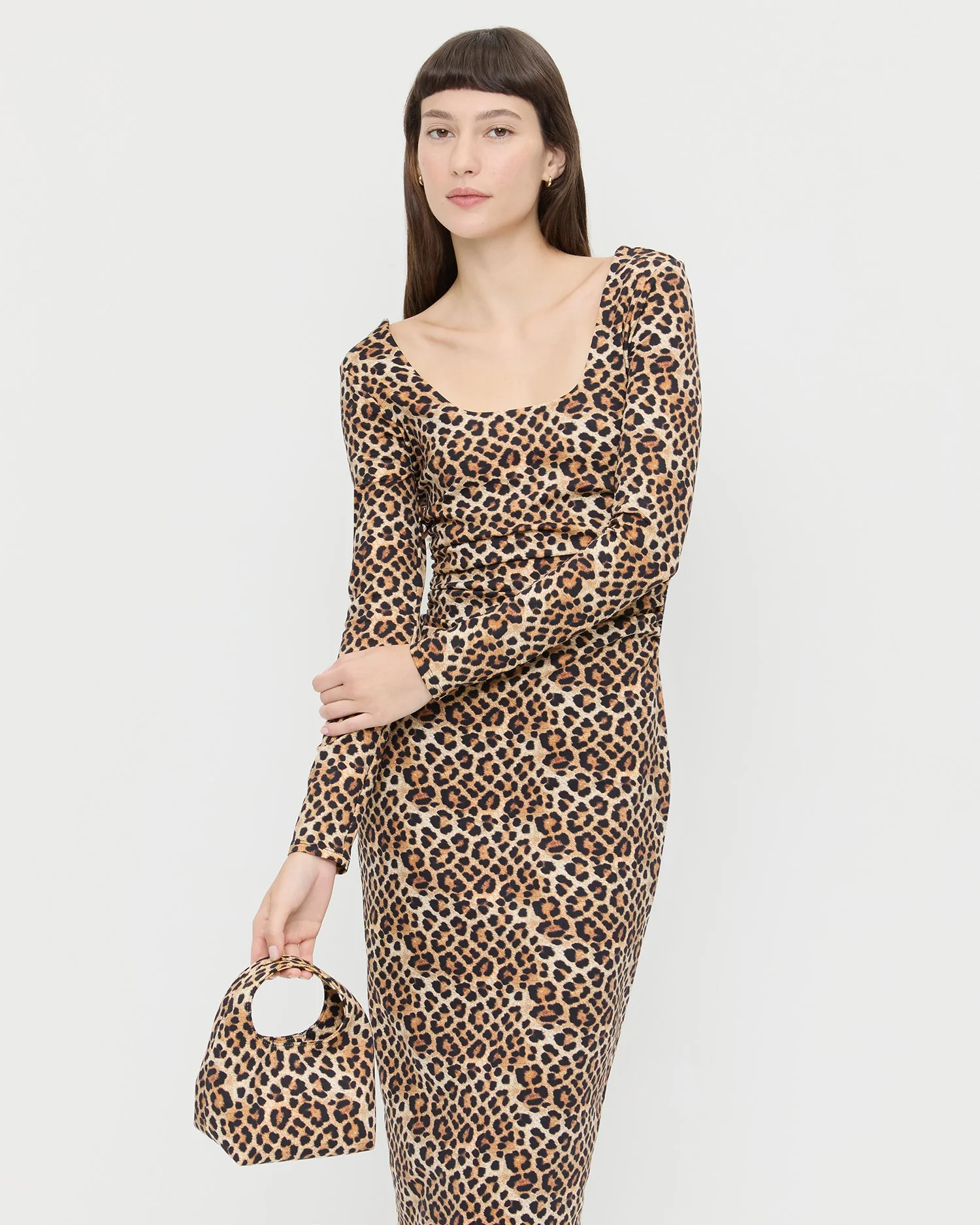 Loeffler Randall - Kenzie Leopard Jersey Mini Bag - Image 5