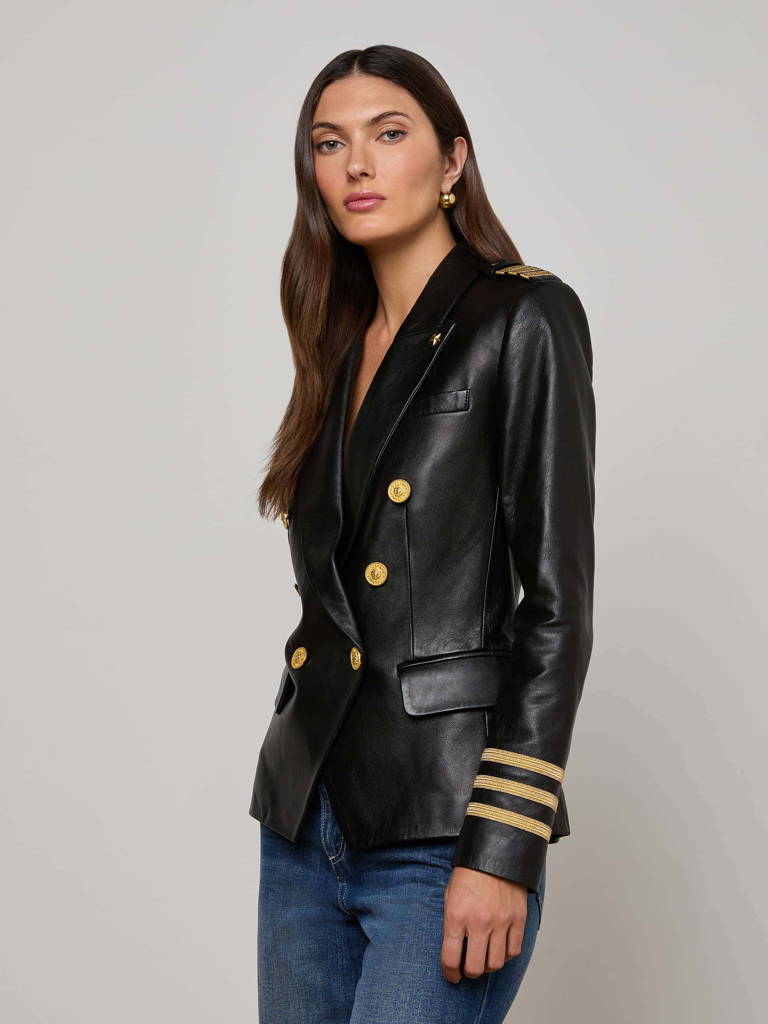 L'AGENCE - Kenzie Leather Blazer - Image 8