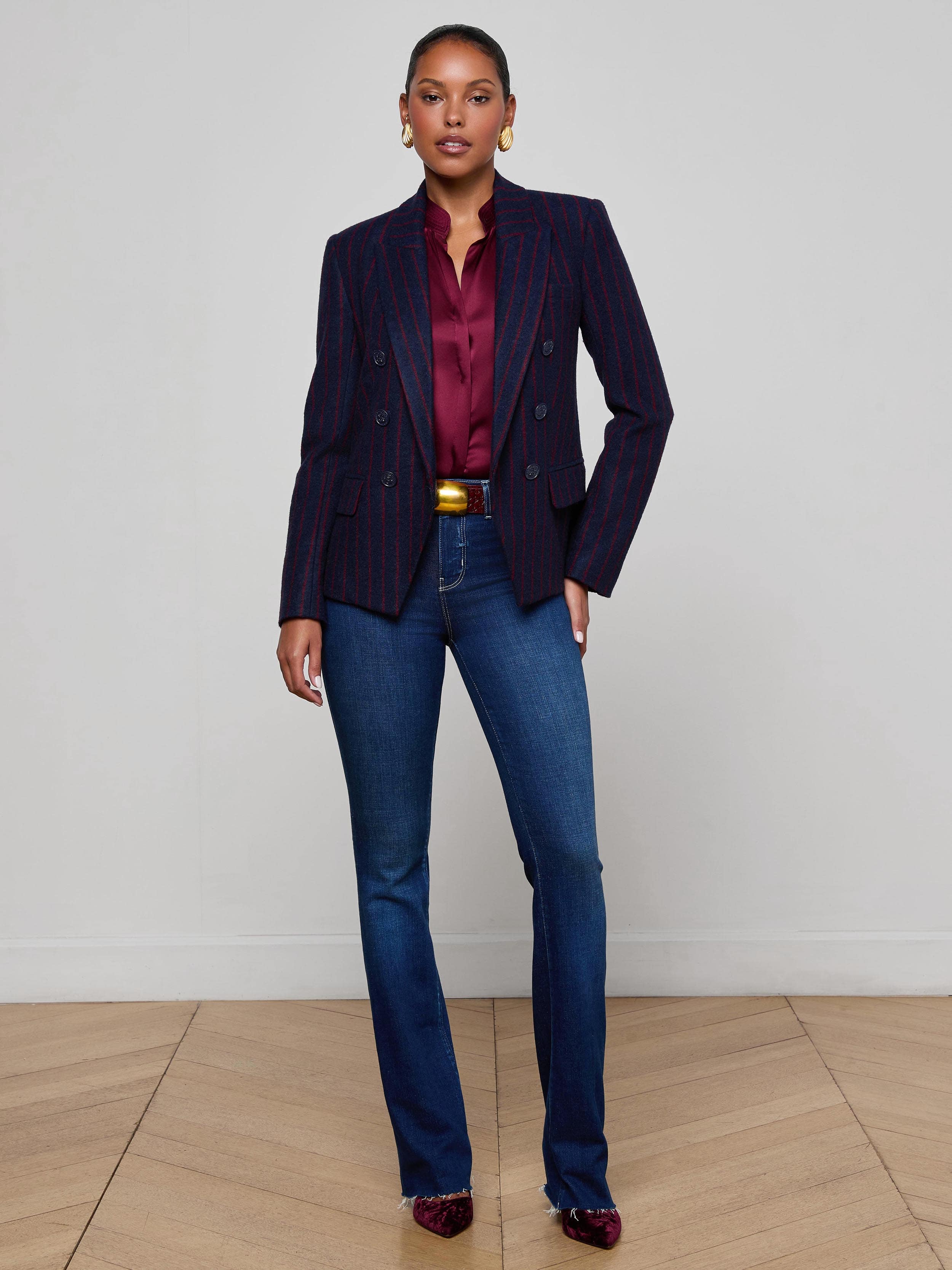 L'AGENCE - Kenzie Pinstriped Blazer - Image 11