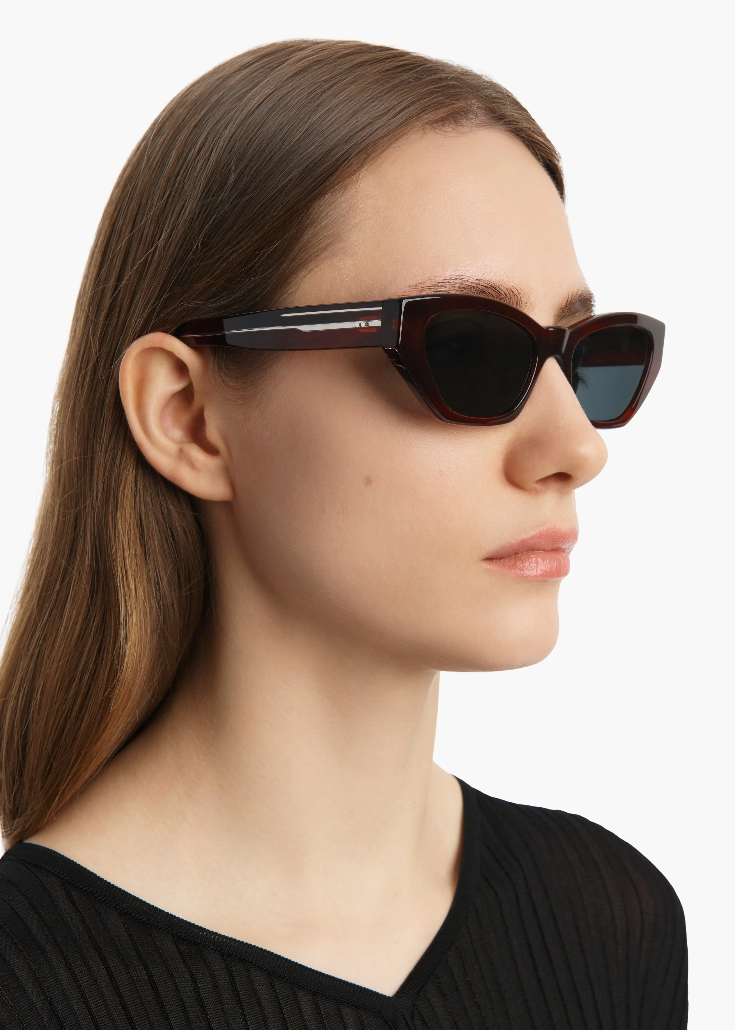 Khaite - x Oliver Peoples 1961C in Bordeaux Bark and Grey - Image 8