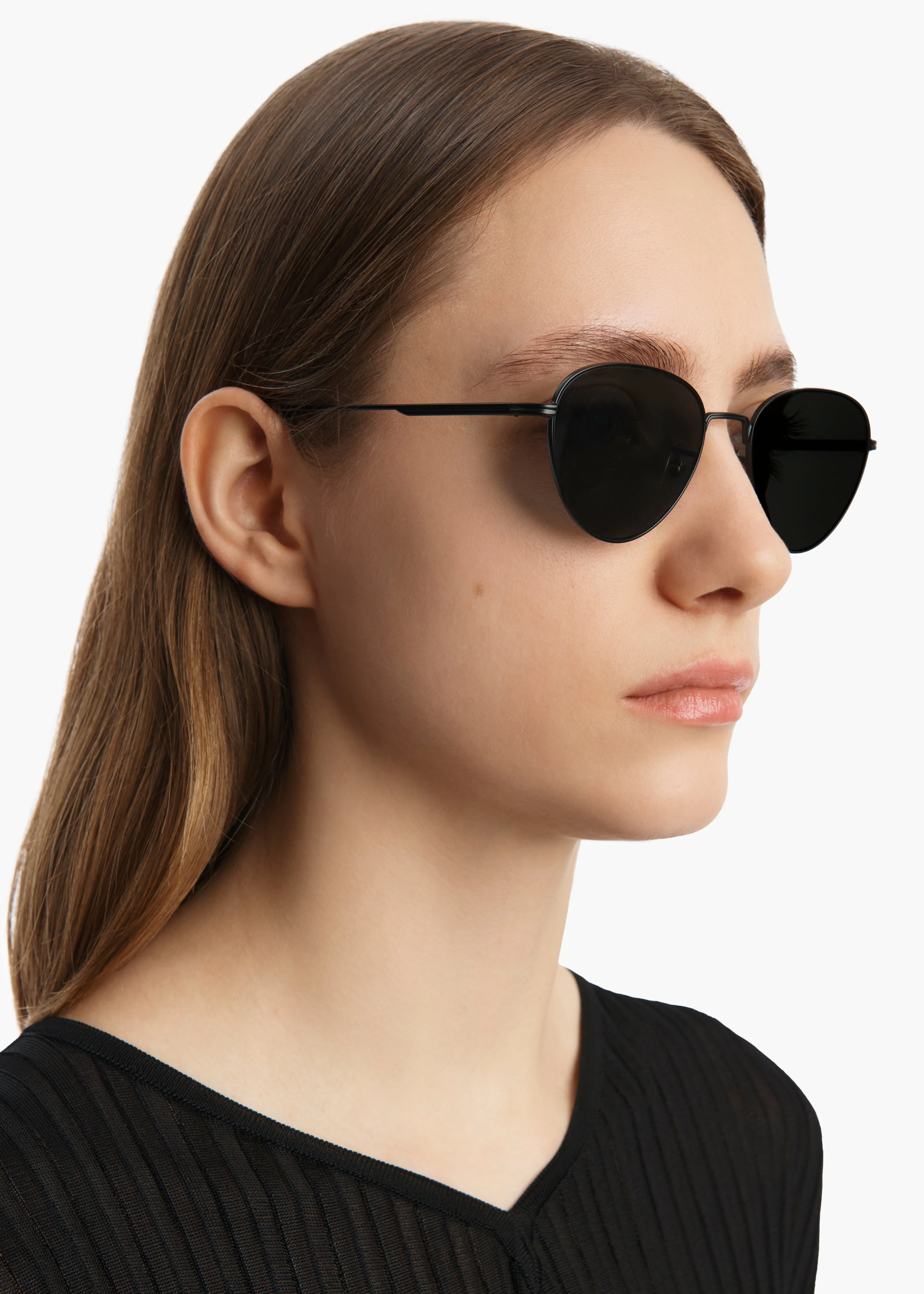 Khaite - x Oliver Peoples 1991C in Matte Black and Grey - Image 8