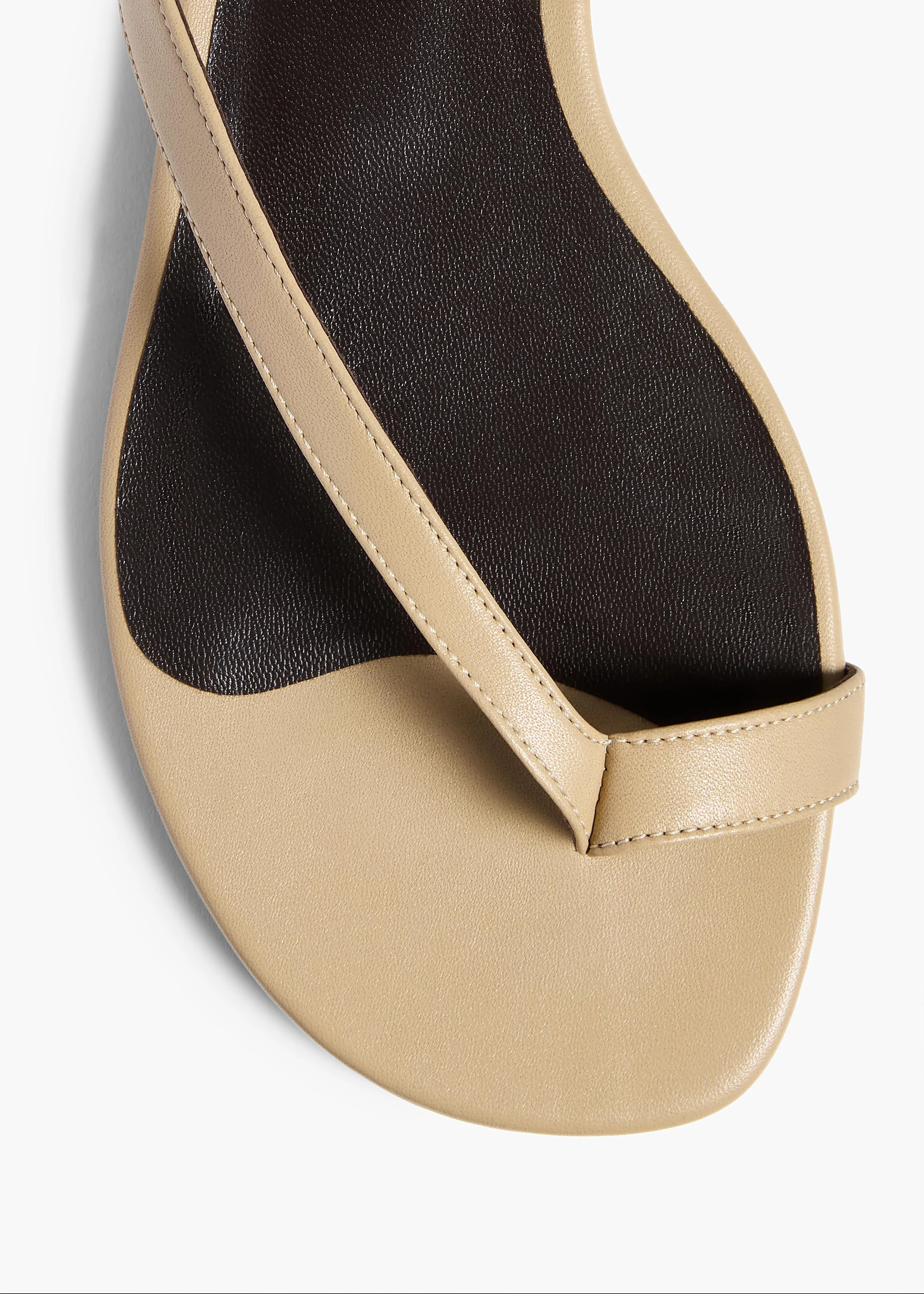 Khaite - Aimee Flat Sandal in Beige Leather - Image 3