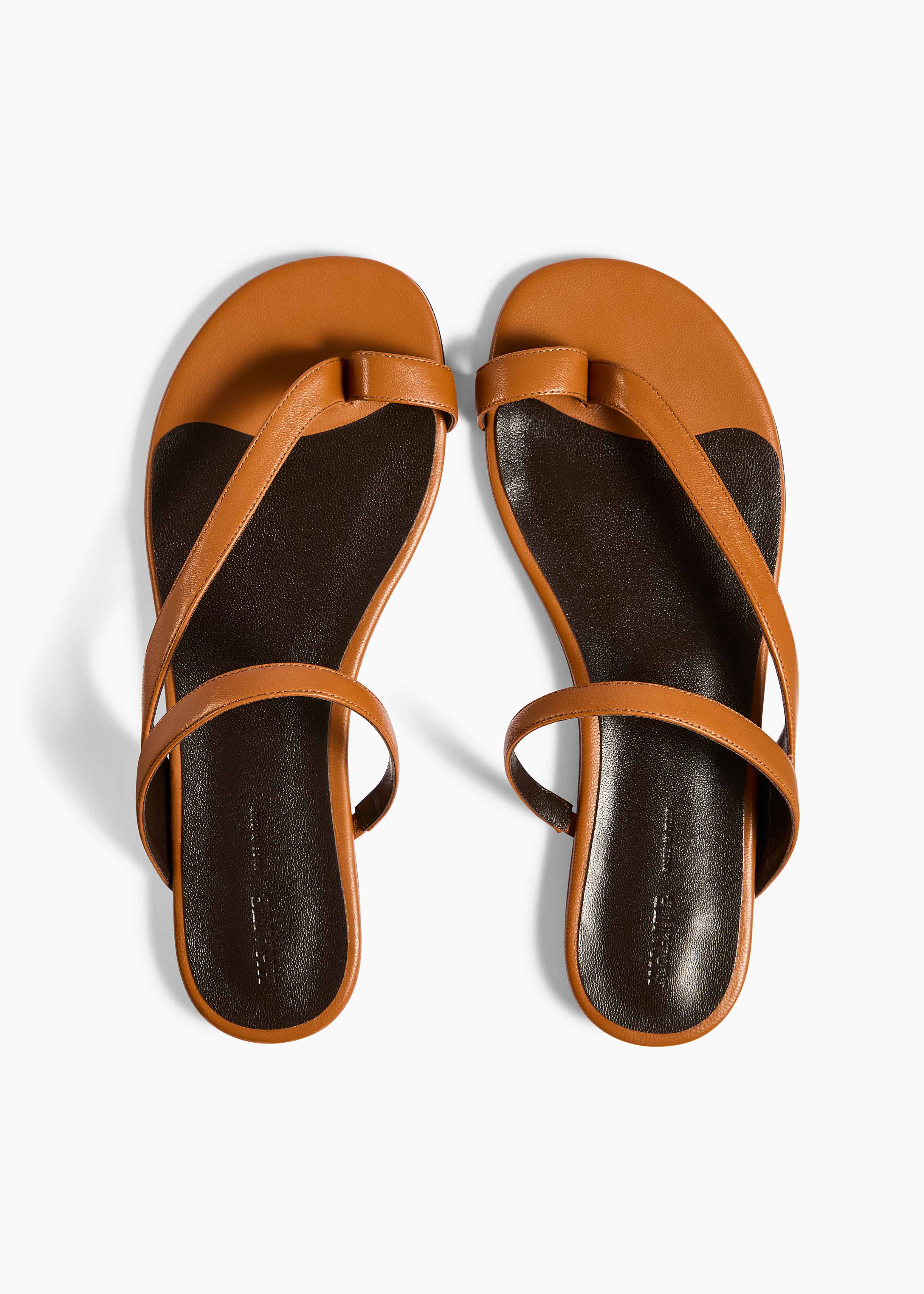 Khaite - Aimee Flat Sandal in Cuoio Leather - Image 3