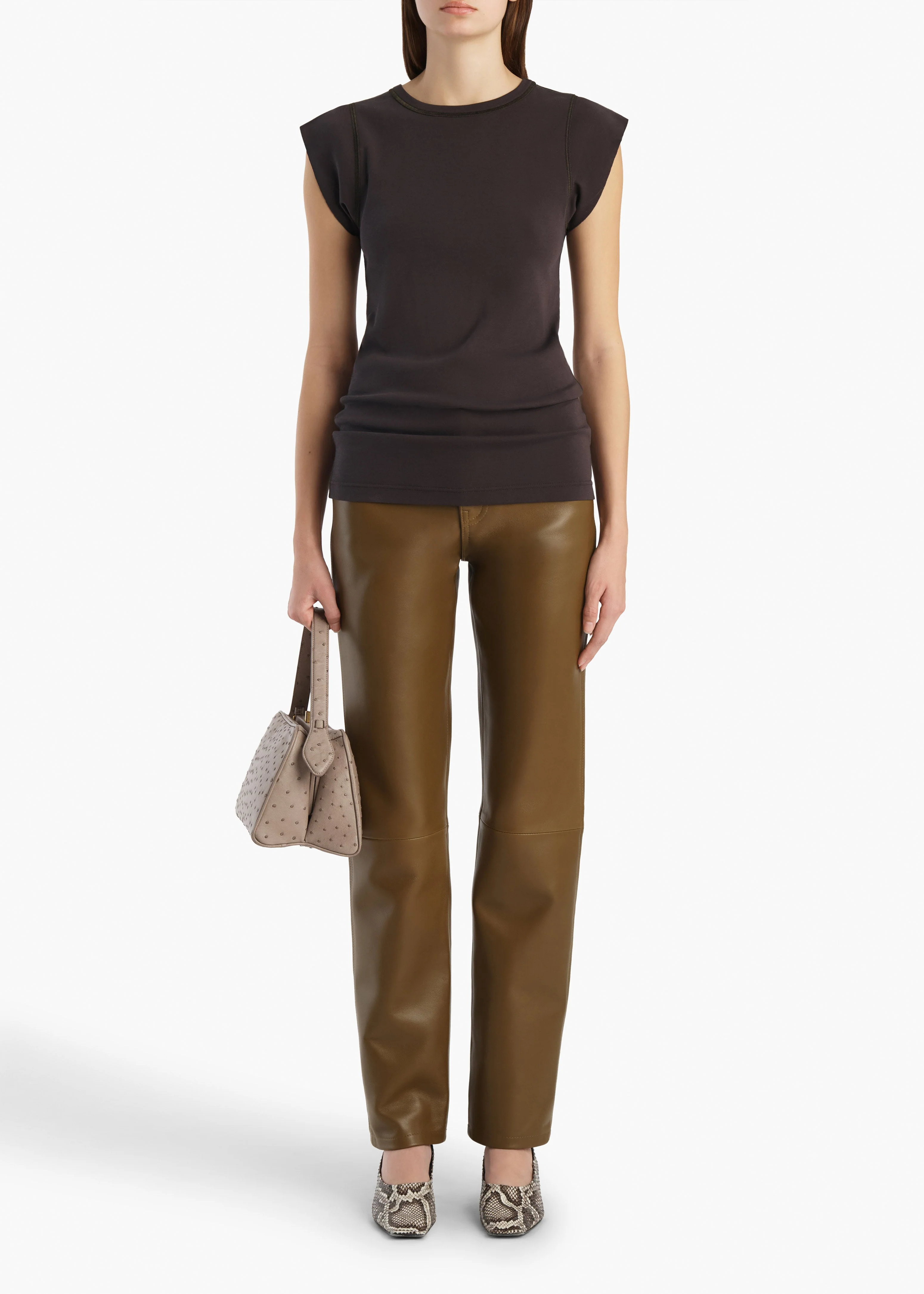 Khaite - Angel Top in Dark Umber - Image 2