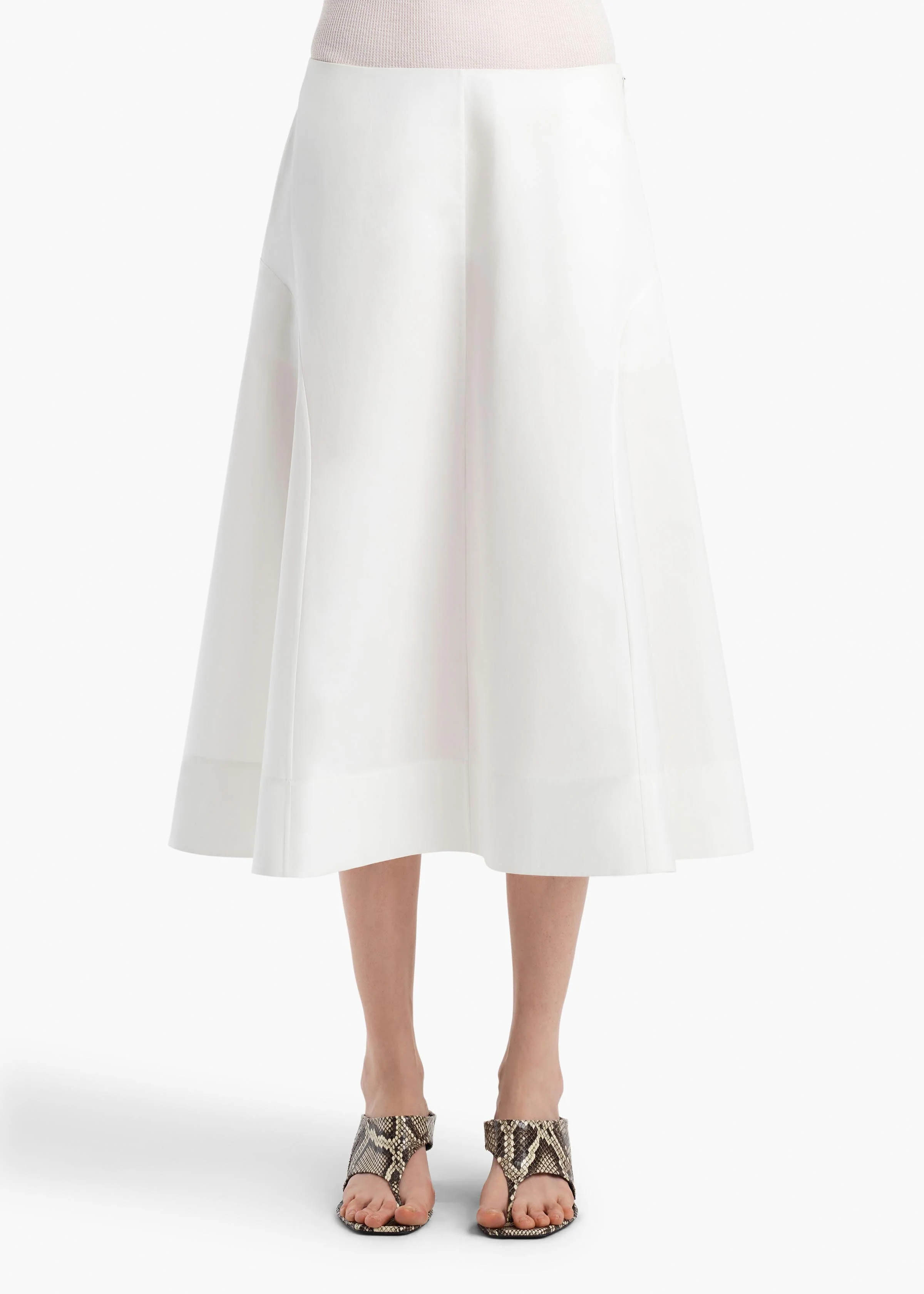 Khaite - Artin Skirt in Chalk - Image 3