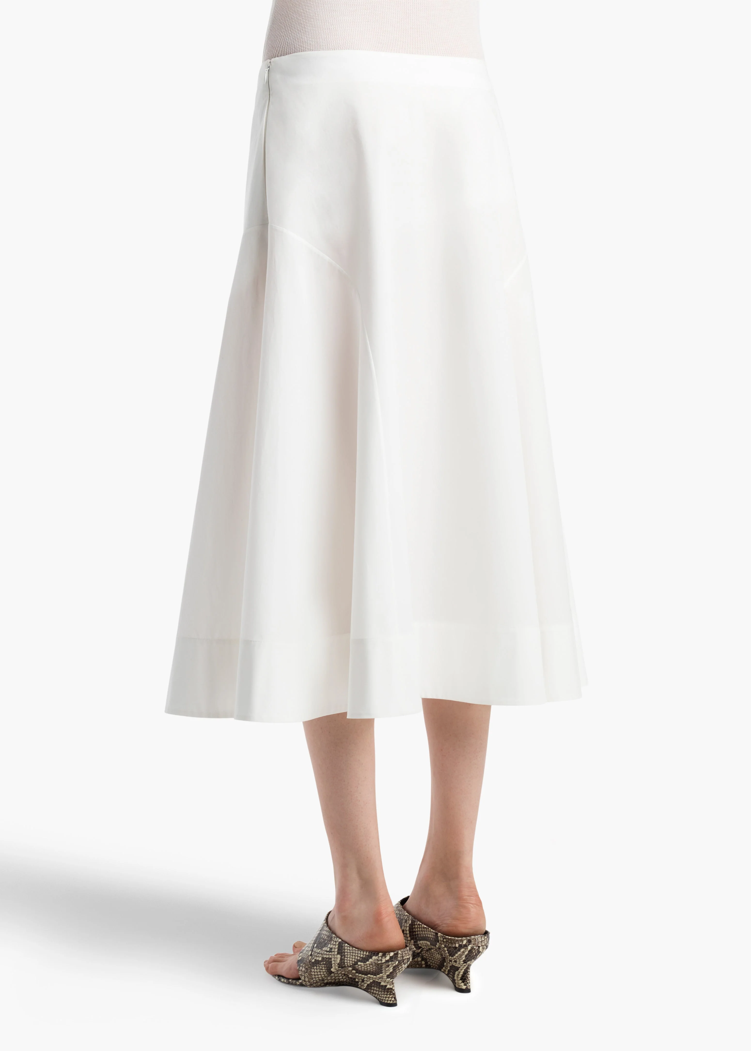 Khaite - Artin Skirt in Chalk - Image 4