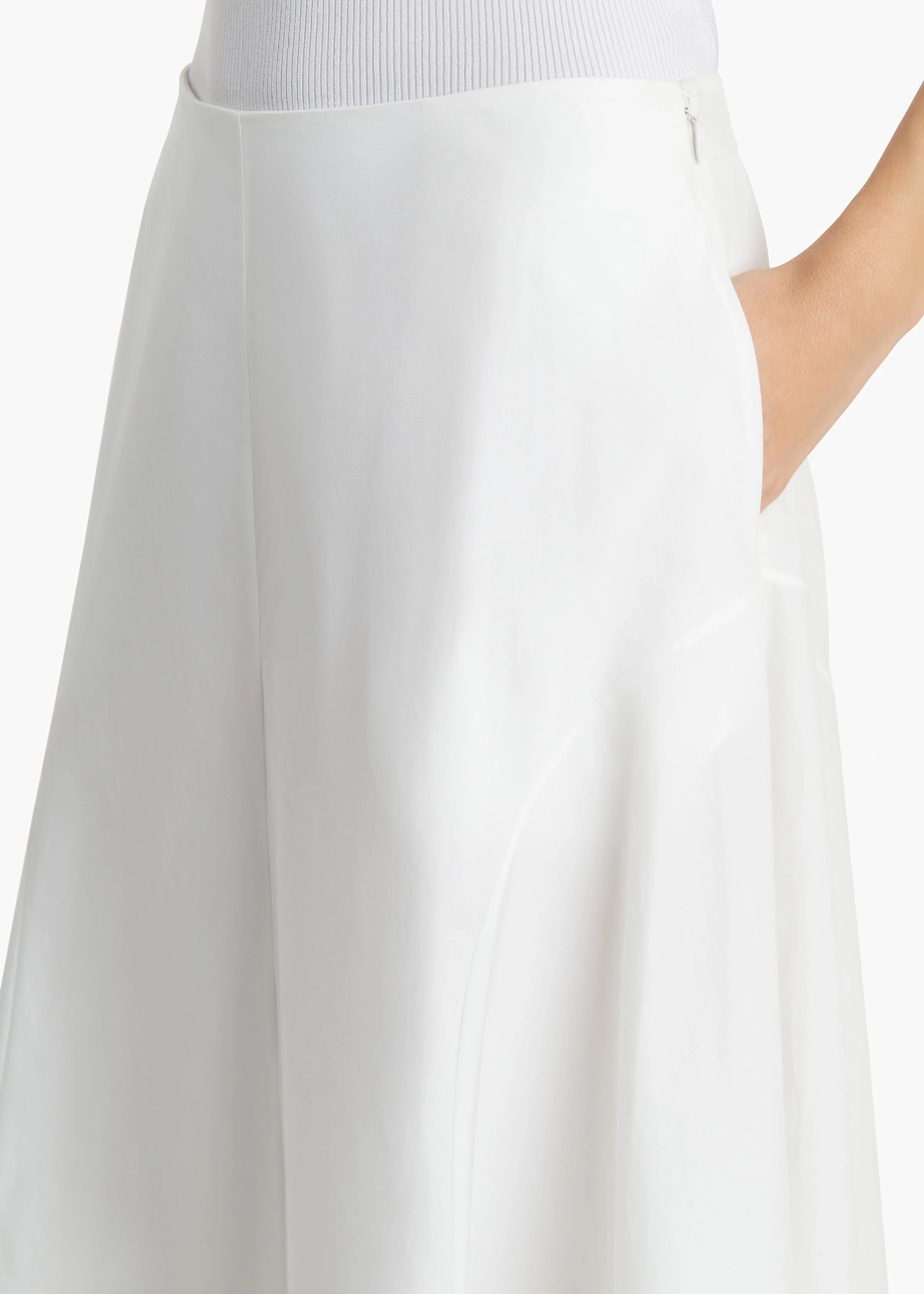 Khaite - Artin Skirt in Chalk - Image 5