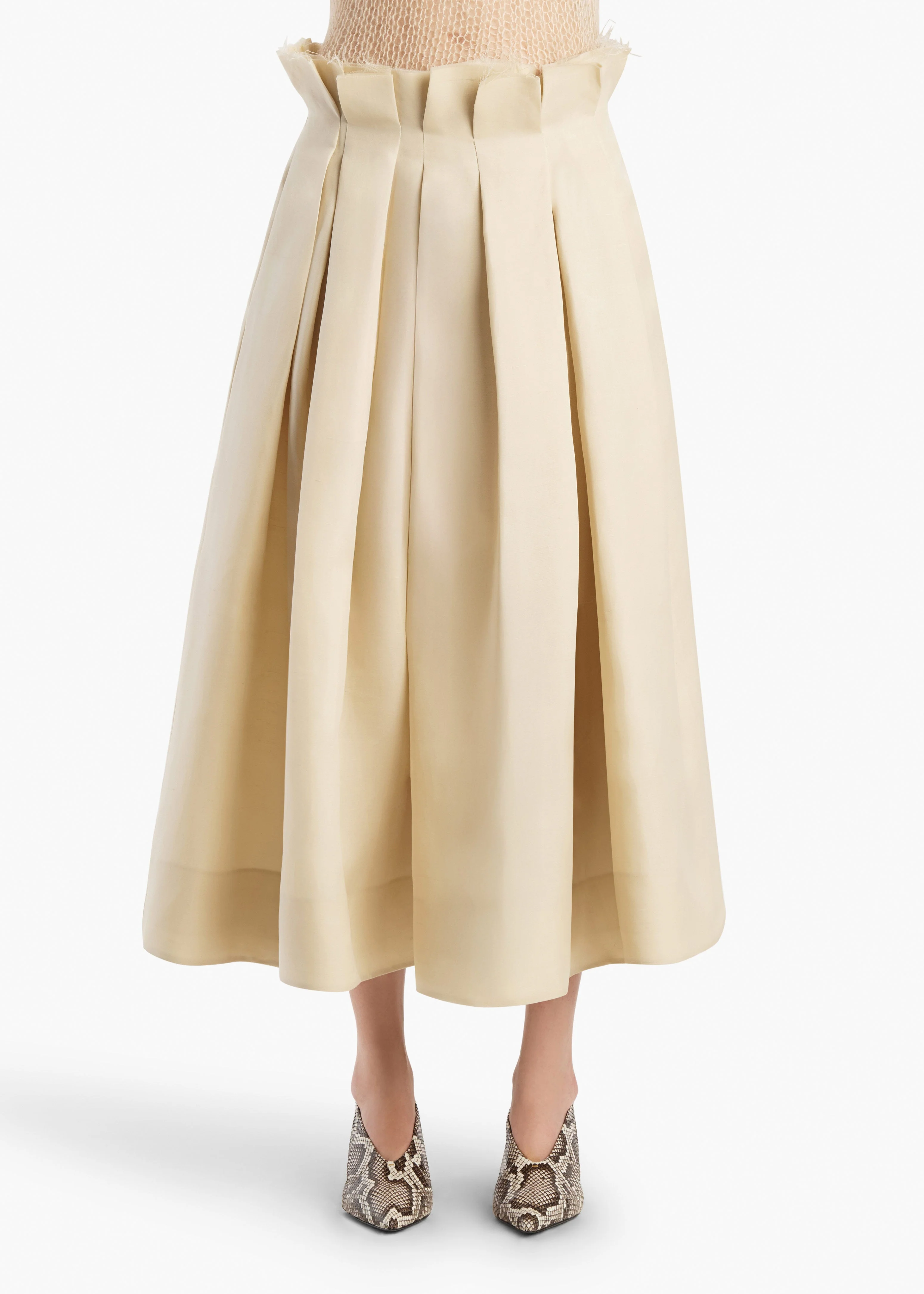 Khaite - Astrid Skirt in Ivory Glow - Image 3