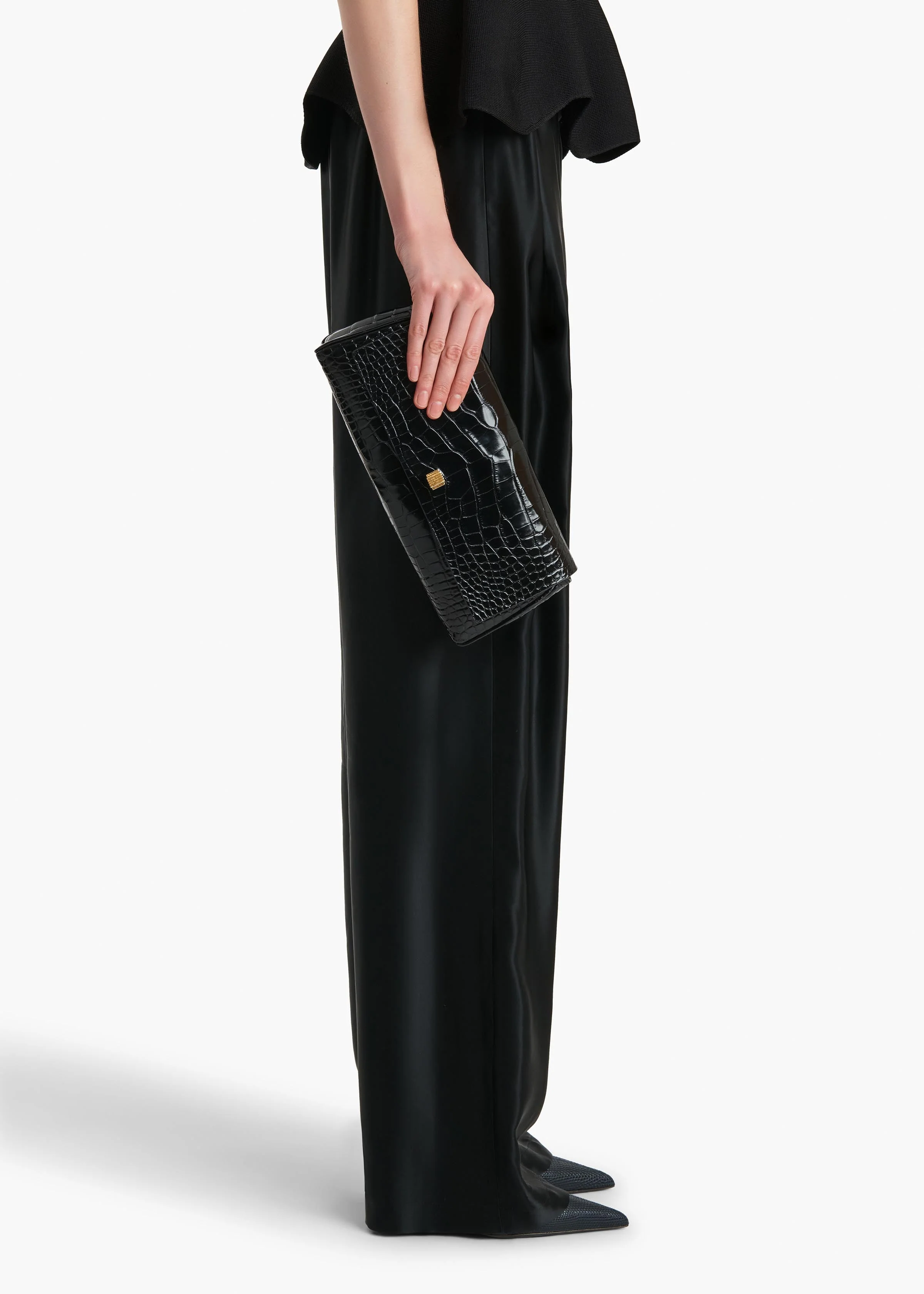 Khaite - Audrey Clutch in Black Alligator - Image 5