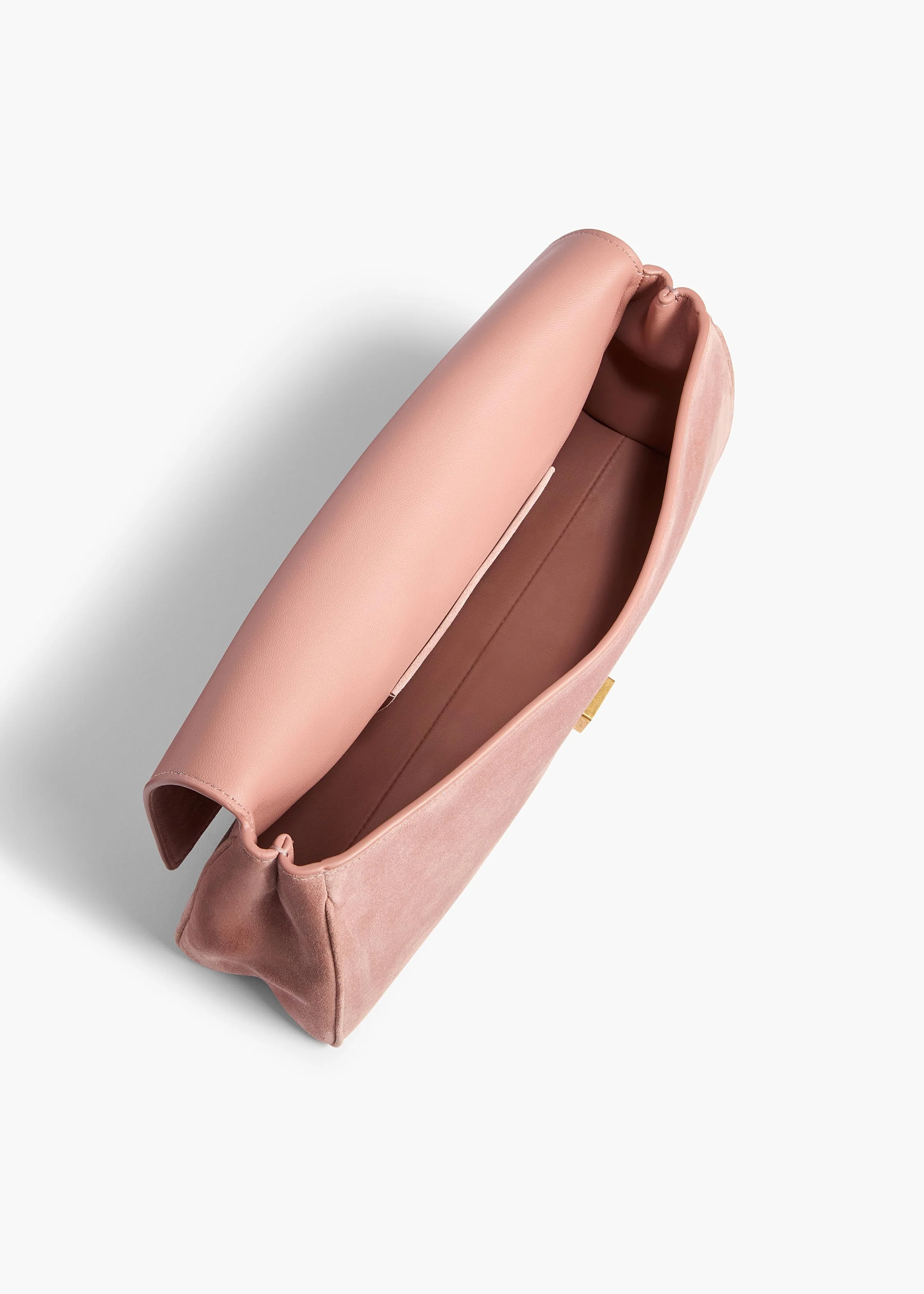 Khaite - Audrey Clutch in Dusty Pink Suede - Image 3