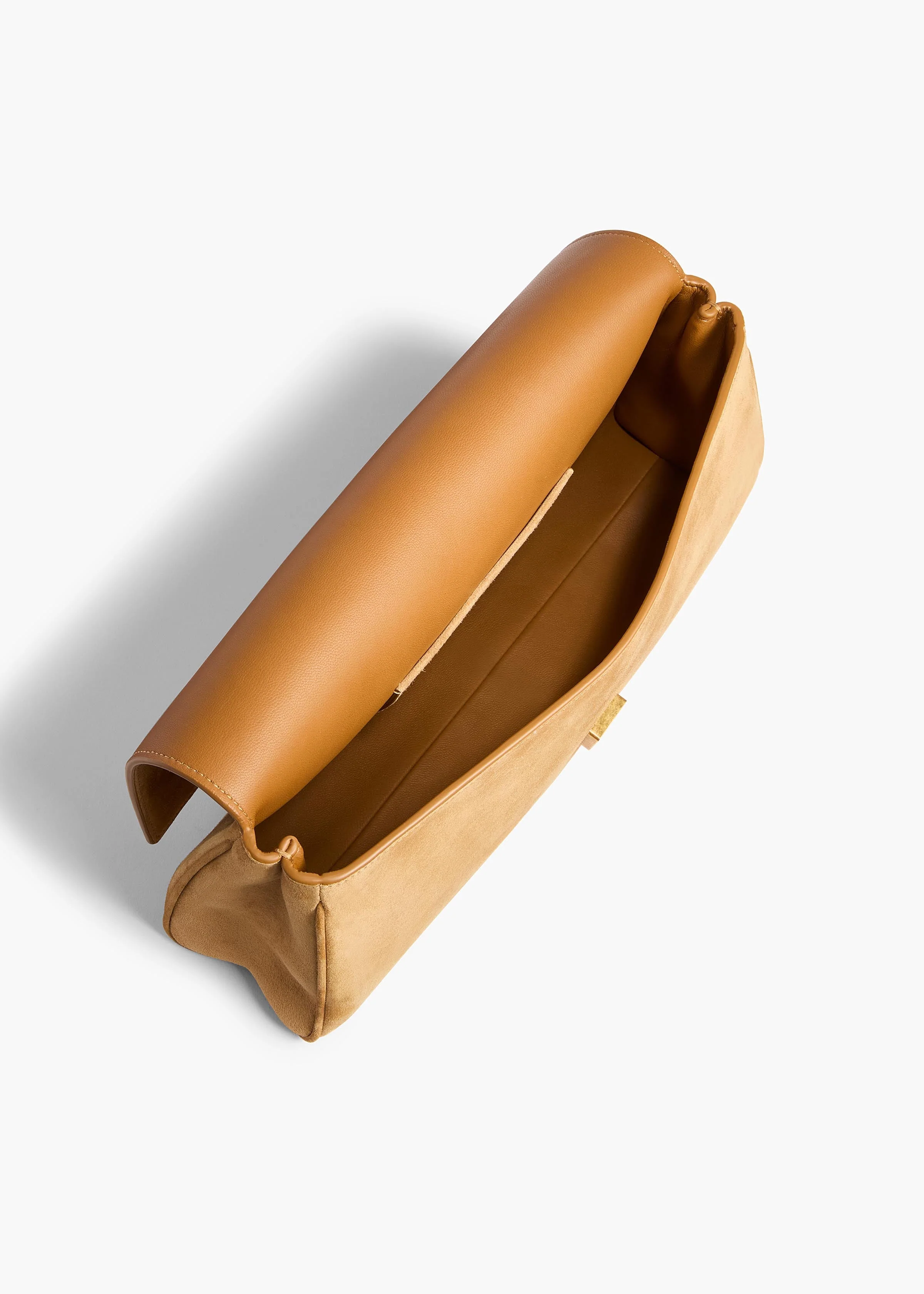 Khaite - Audrey Clutch in Goldenrod Suede - Image 3