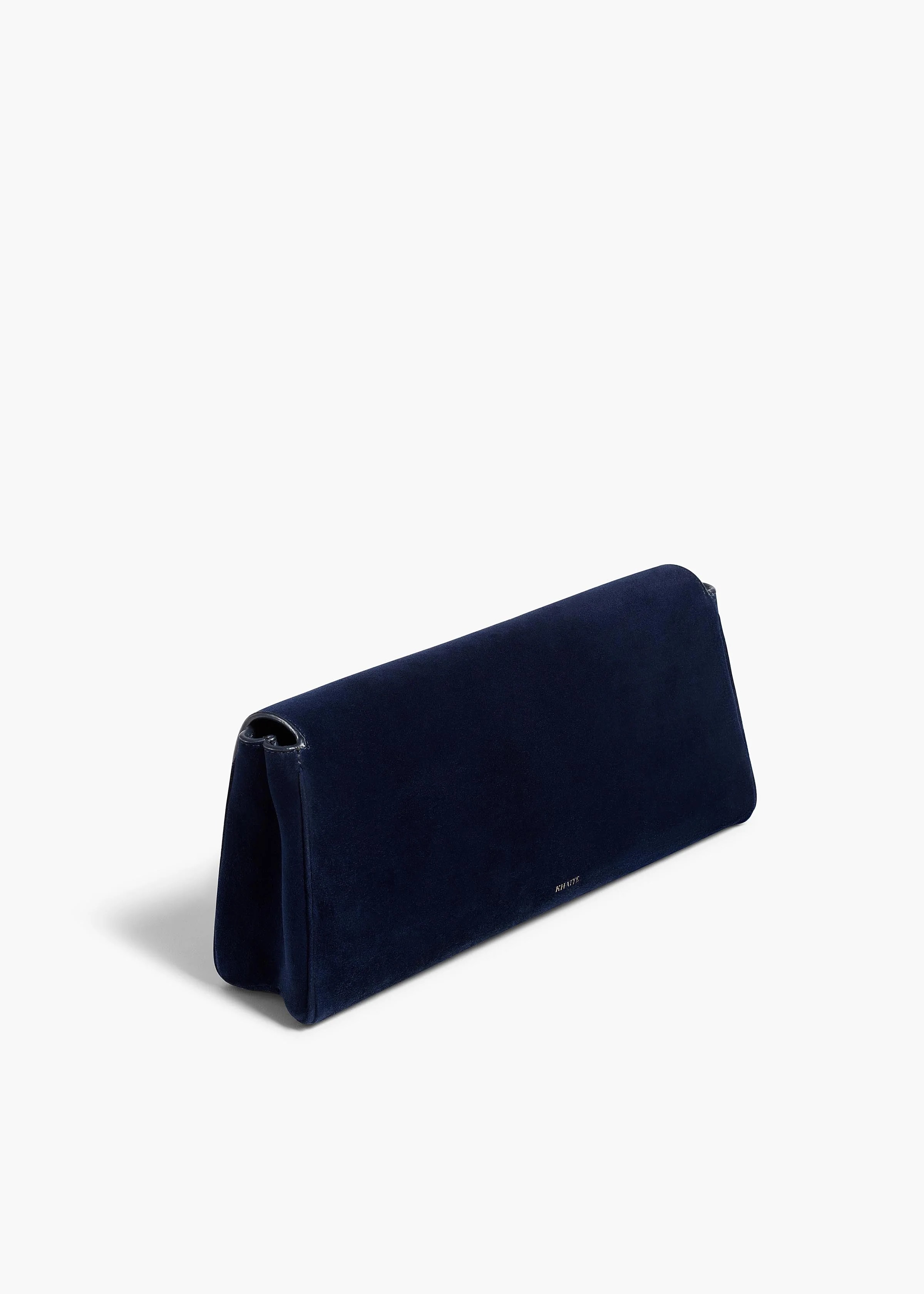Khaite - Audrey Clutch in Midnight Suede - Image 3