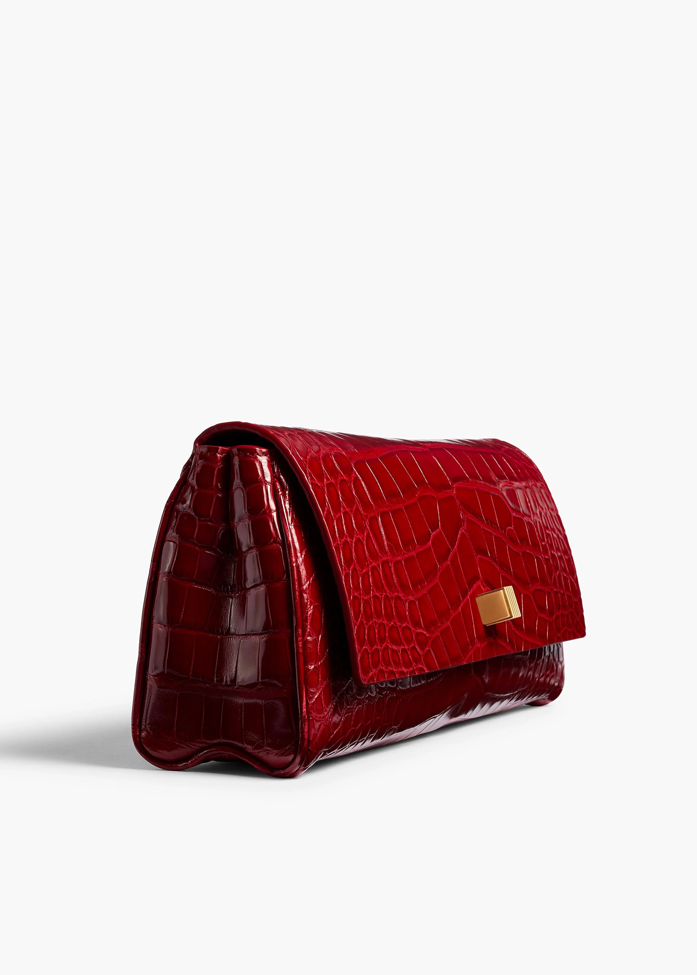 Khaite - Audrey Clutch in Ruby Alligator - Image 4