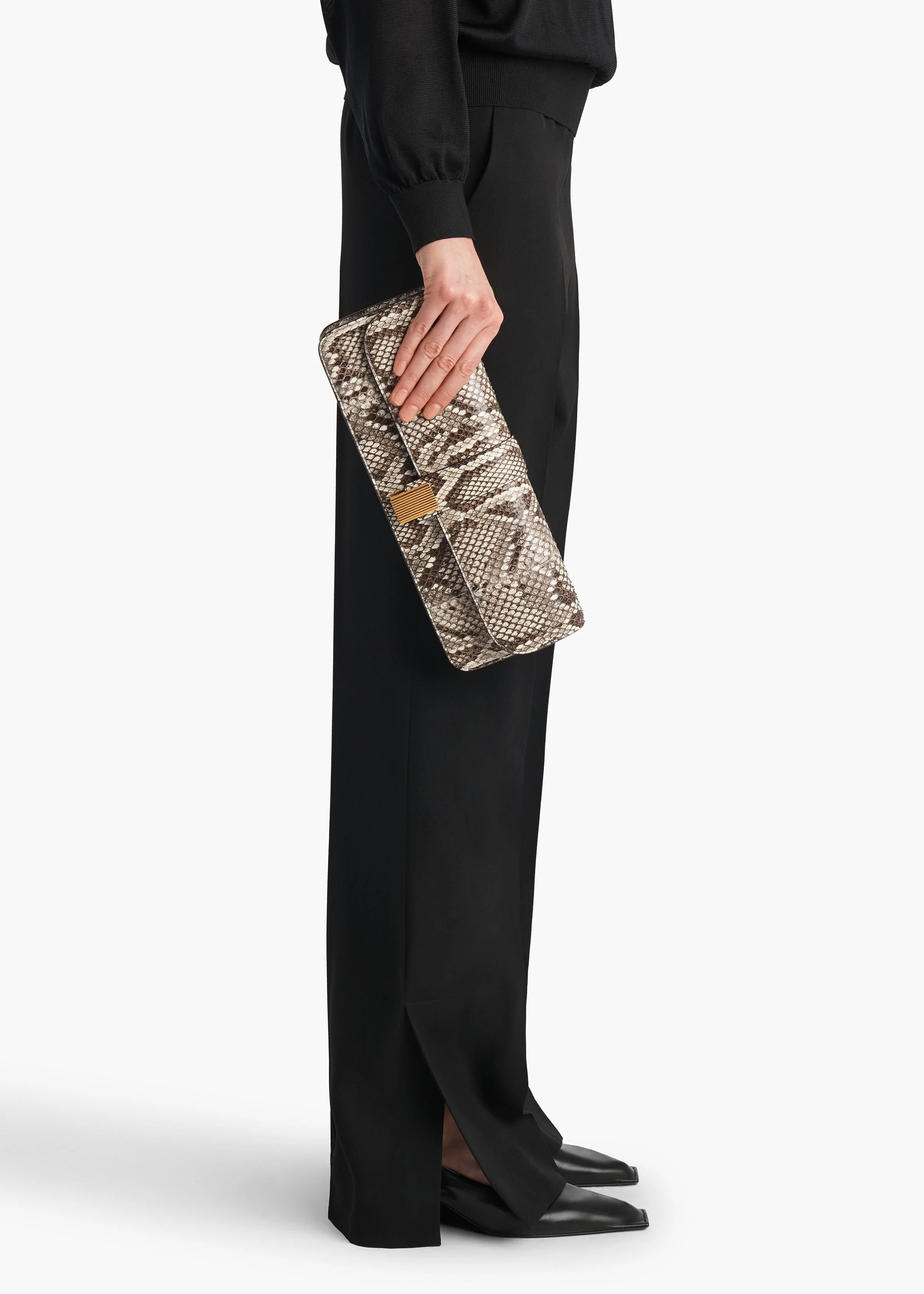 Khaite - Blake Clutch in Natural Python - Image 5