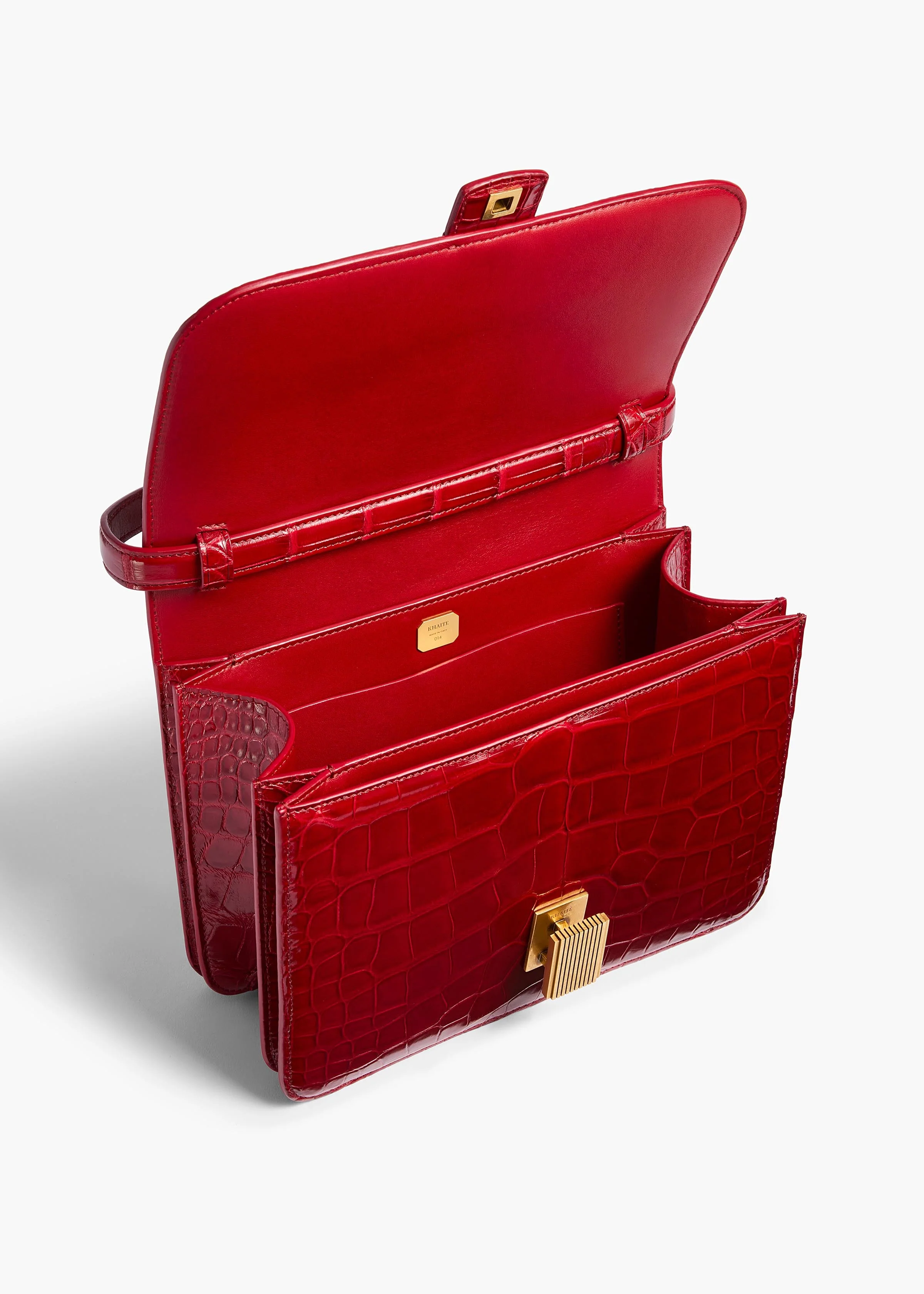 Khaite - Blake Crossbody Bag in Ruby Alligator - Image 3