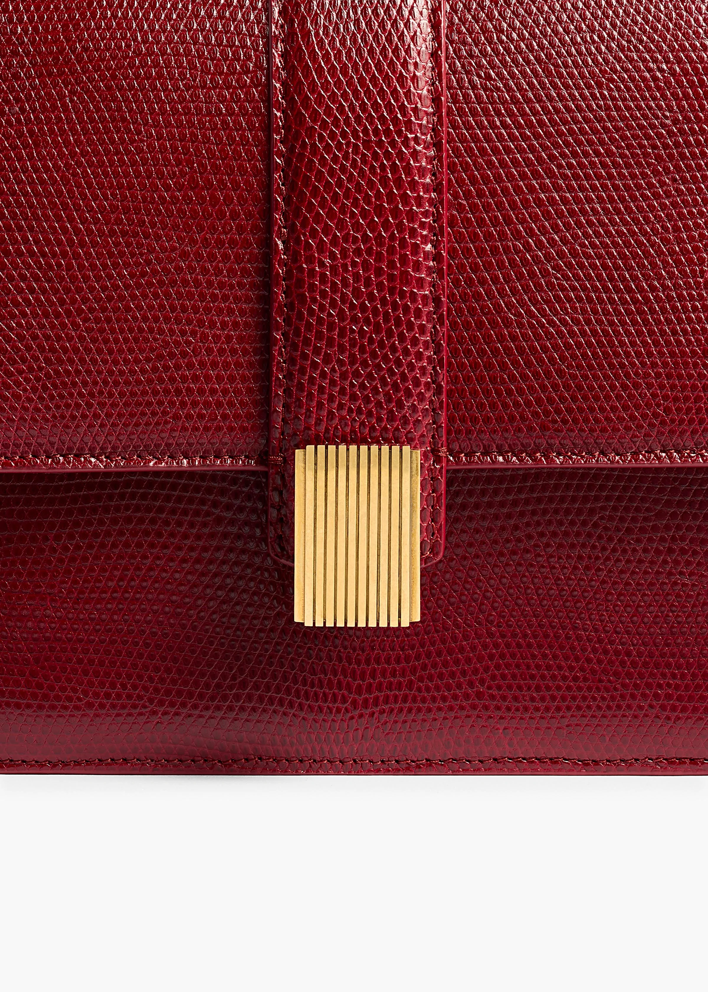 Khaite - Blake Crossbody Bag in Ruby Lizard - Image 4