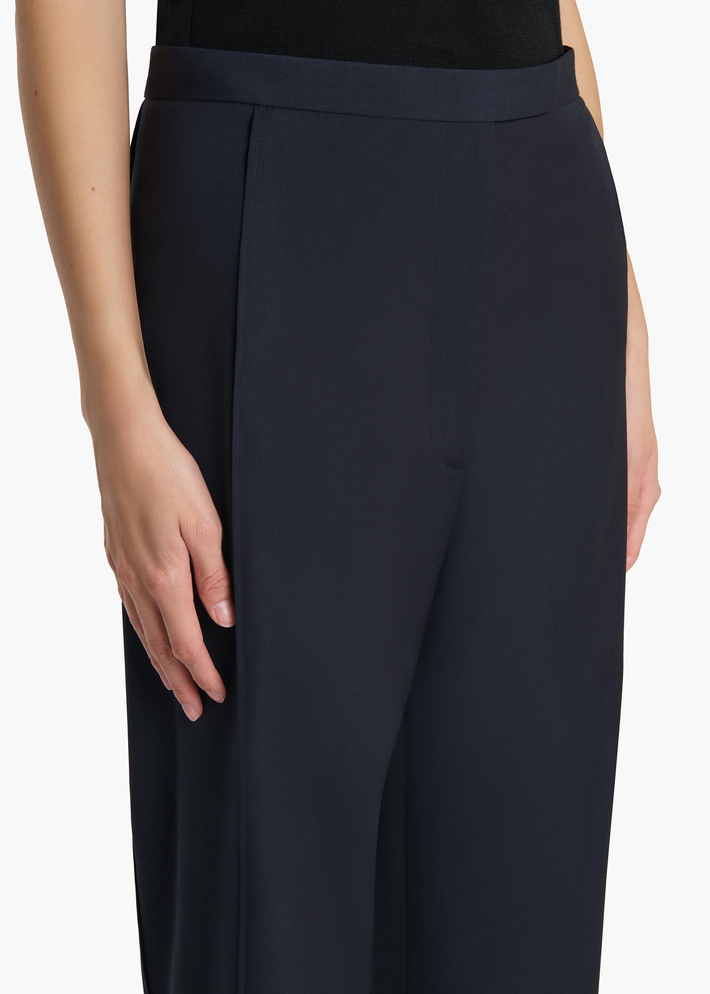 Khaite - Borden Pant in Dark Navy - Image 5