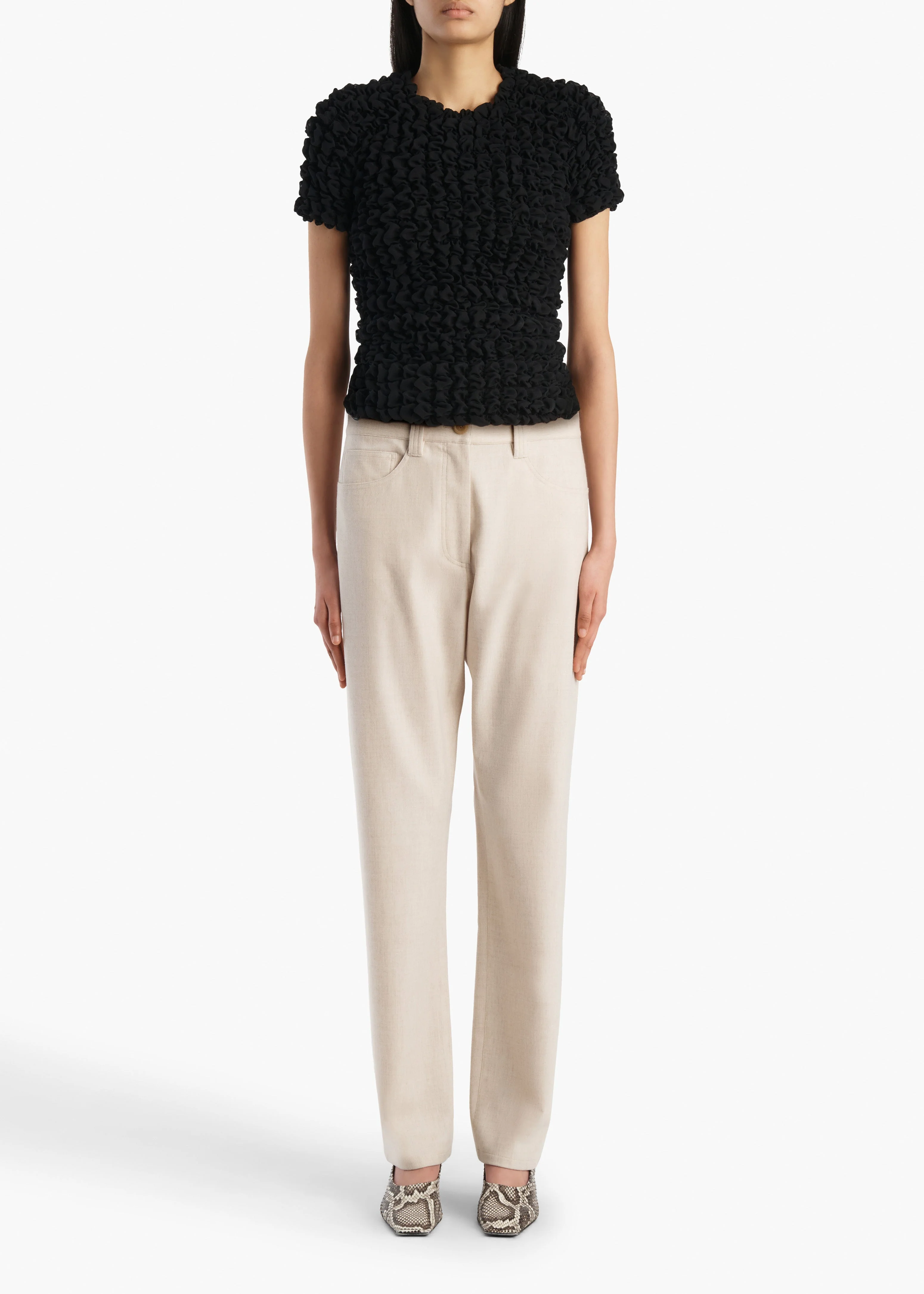 Khaite - Callum Pant in Oatmeal - Image 2