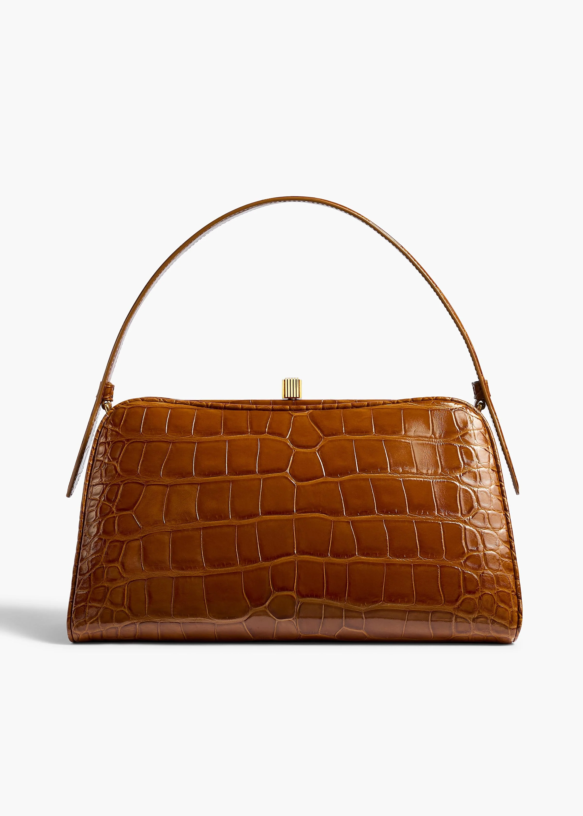 Khaite - Cate Bag in Dark Honey Alligator