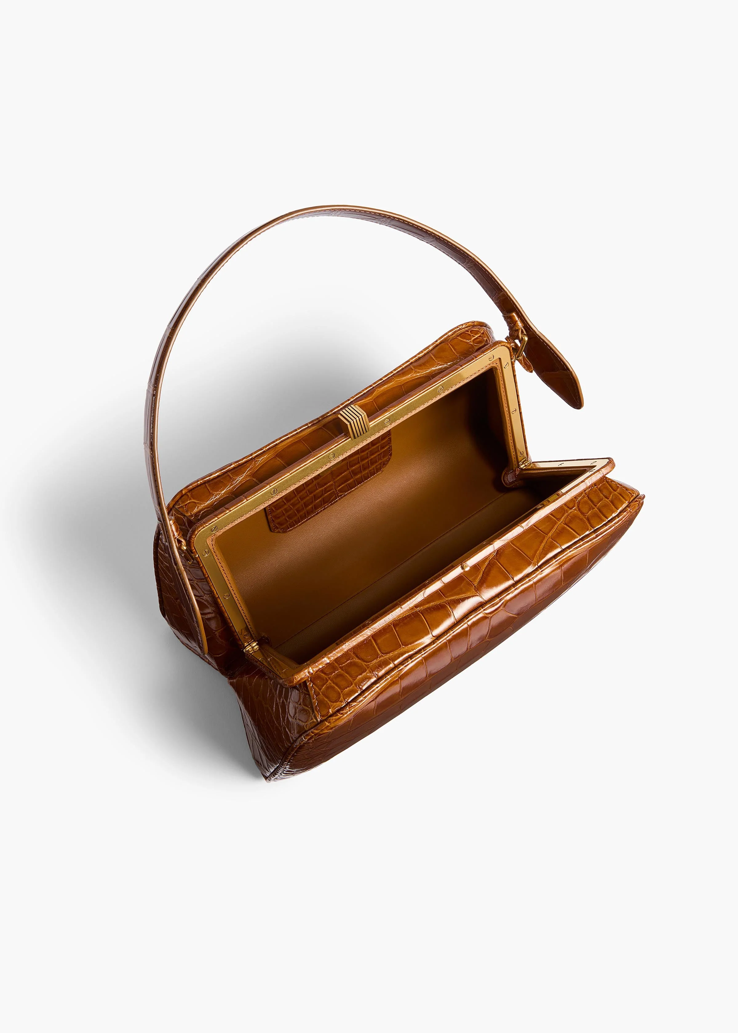 Khaite - Cate Bag in Dark Honey Alligator - Image 3