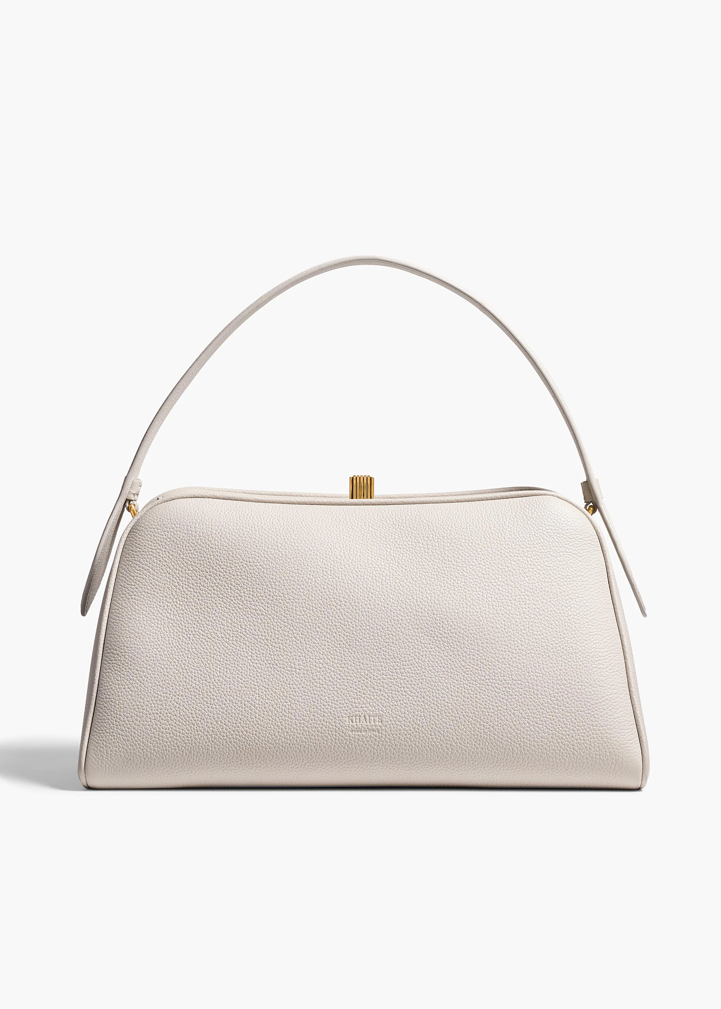 Khaite - Cate Bag in Light Grey Pebbled Leather - Image 7