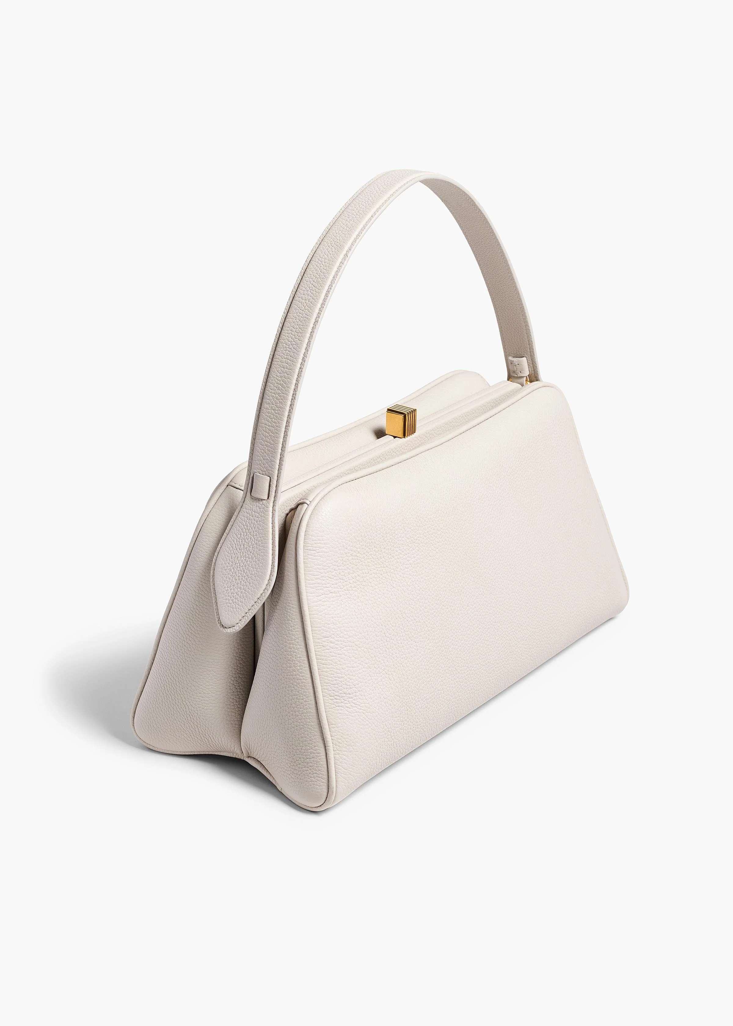 Khaite - Cate Bag in Light Grey Pebbled Leather - Image 8