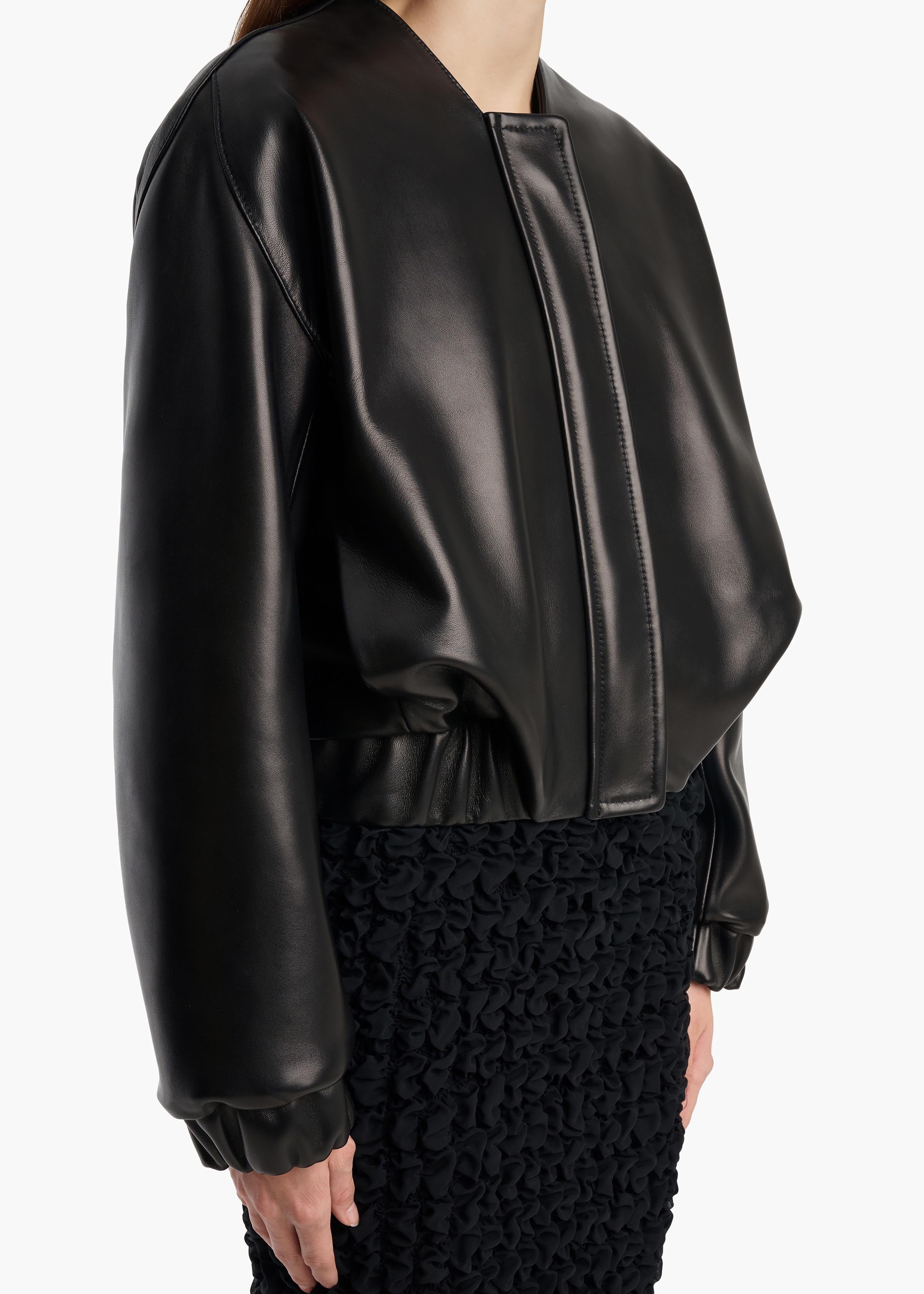 Khaite - Cordan Jacket in Black Leather - Image 5