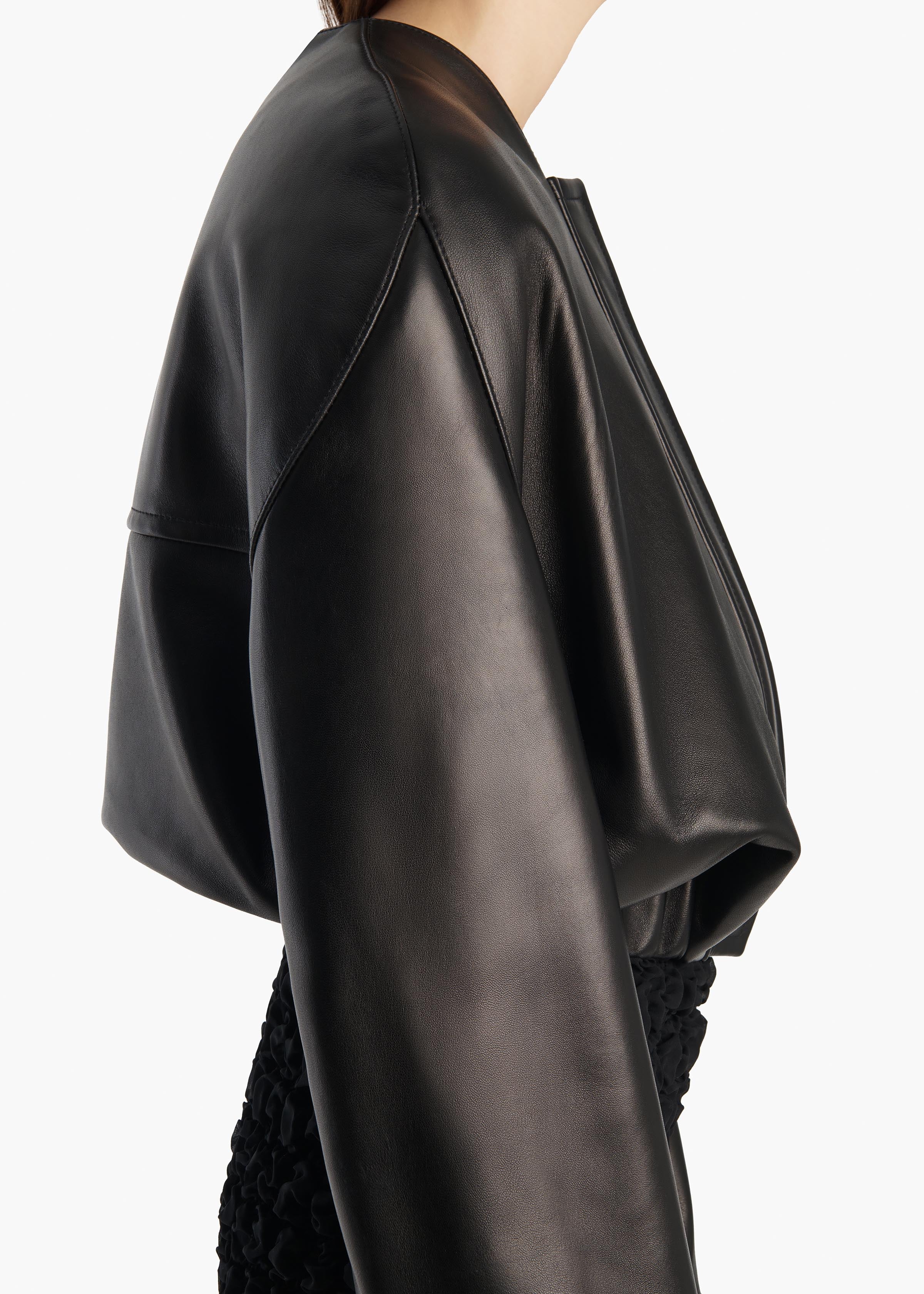 Khaite - Cordan Jacket in Black Leather - Image 6