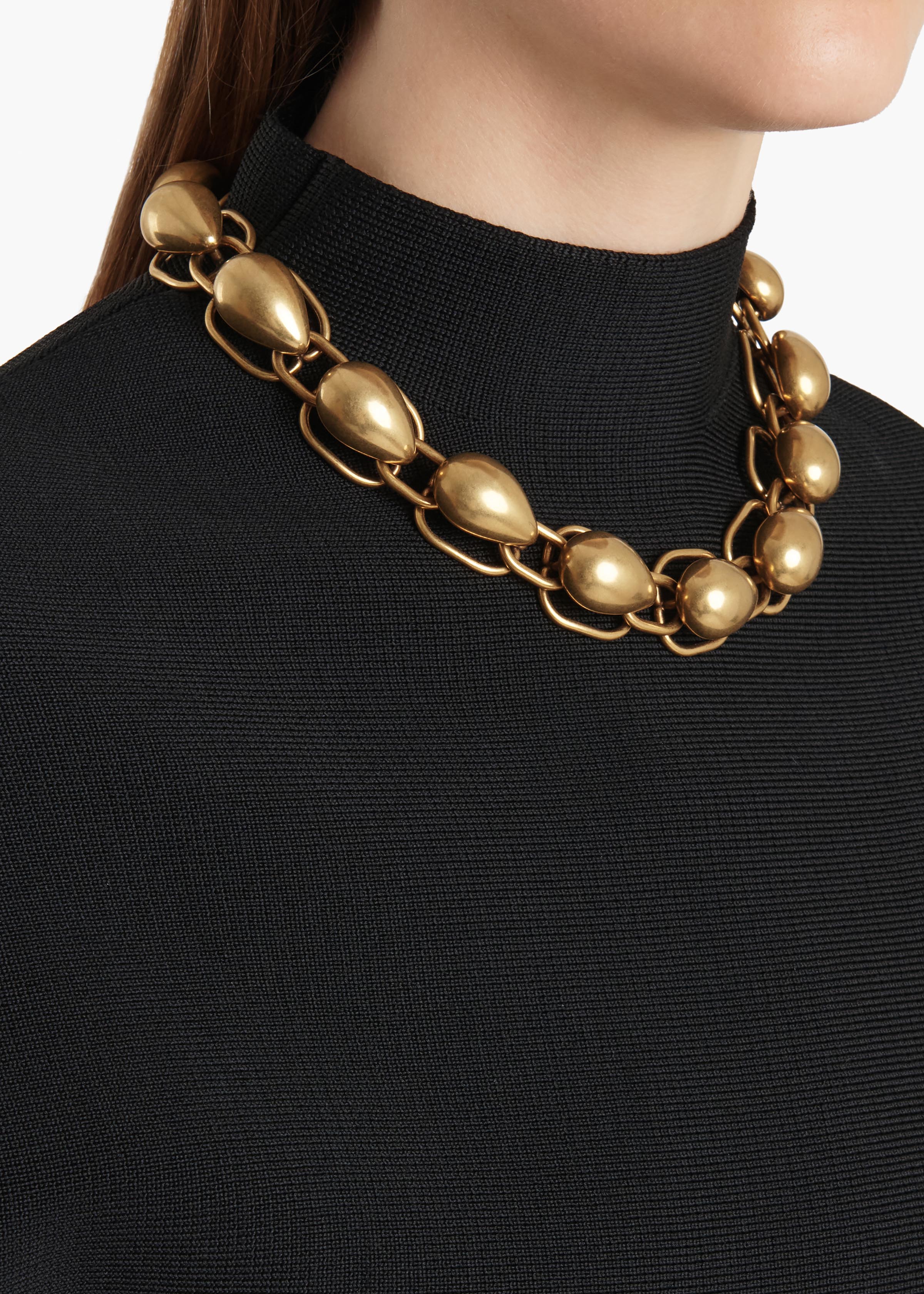 Khaite - Cyclone Chain Necklace in Antique Gold - Image 3
