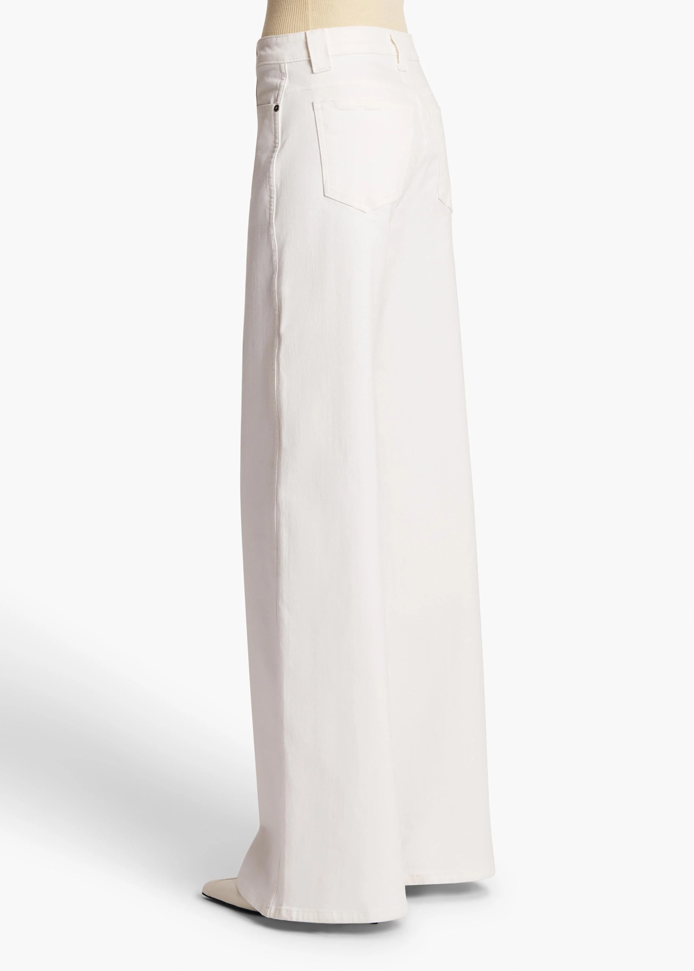 Khaite - Dane Stretch Jean in White - Image 4
