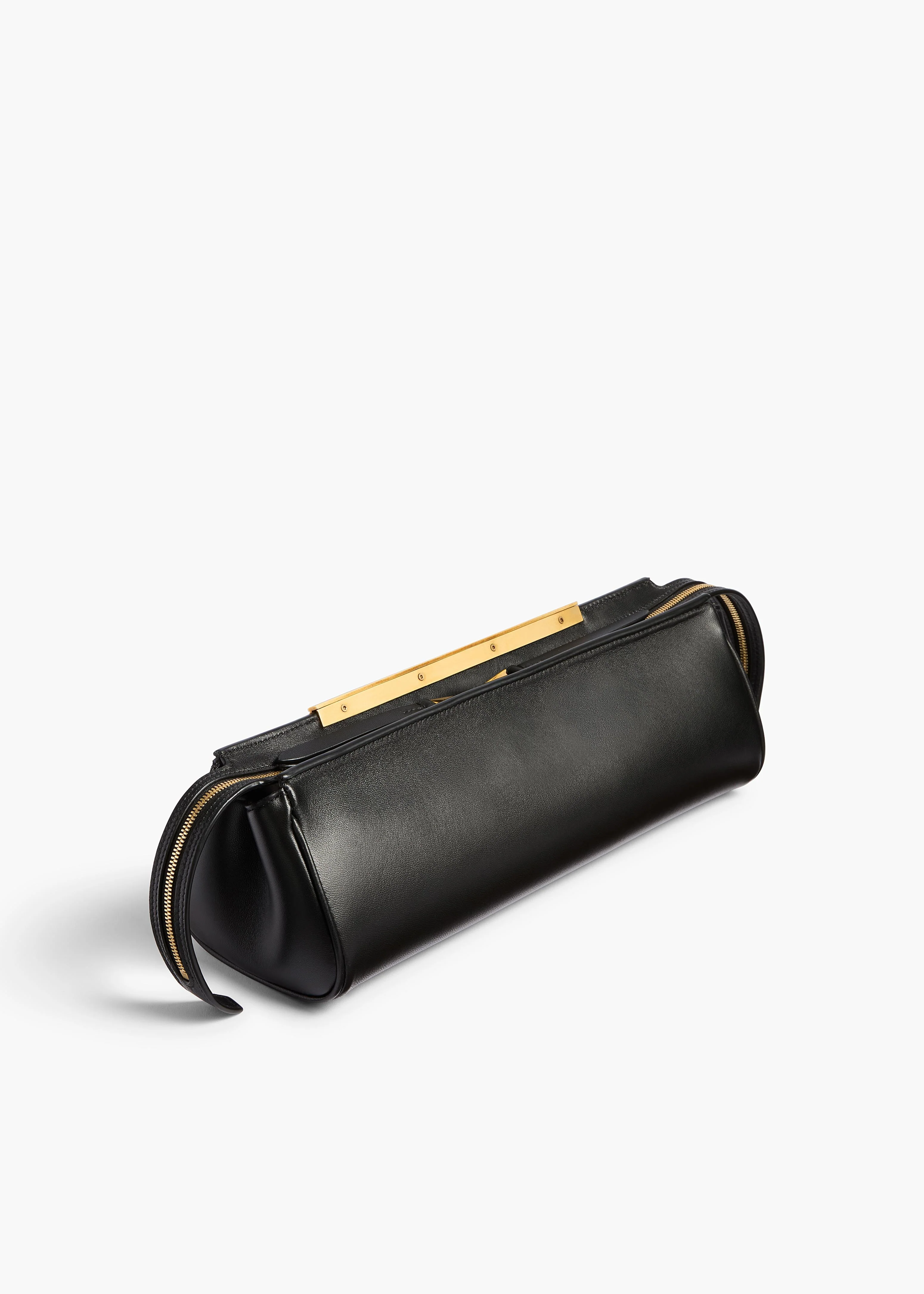 Khaite - Donna Evening Clutch in Black Leather - Image 2