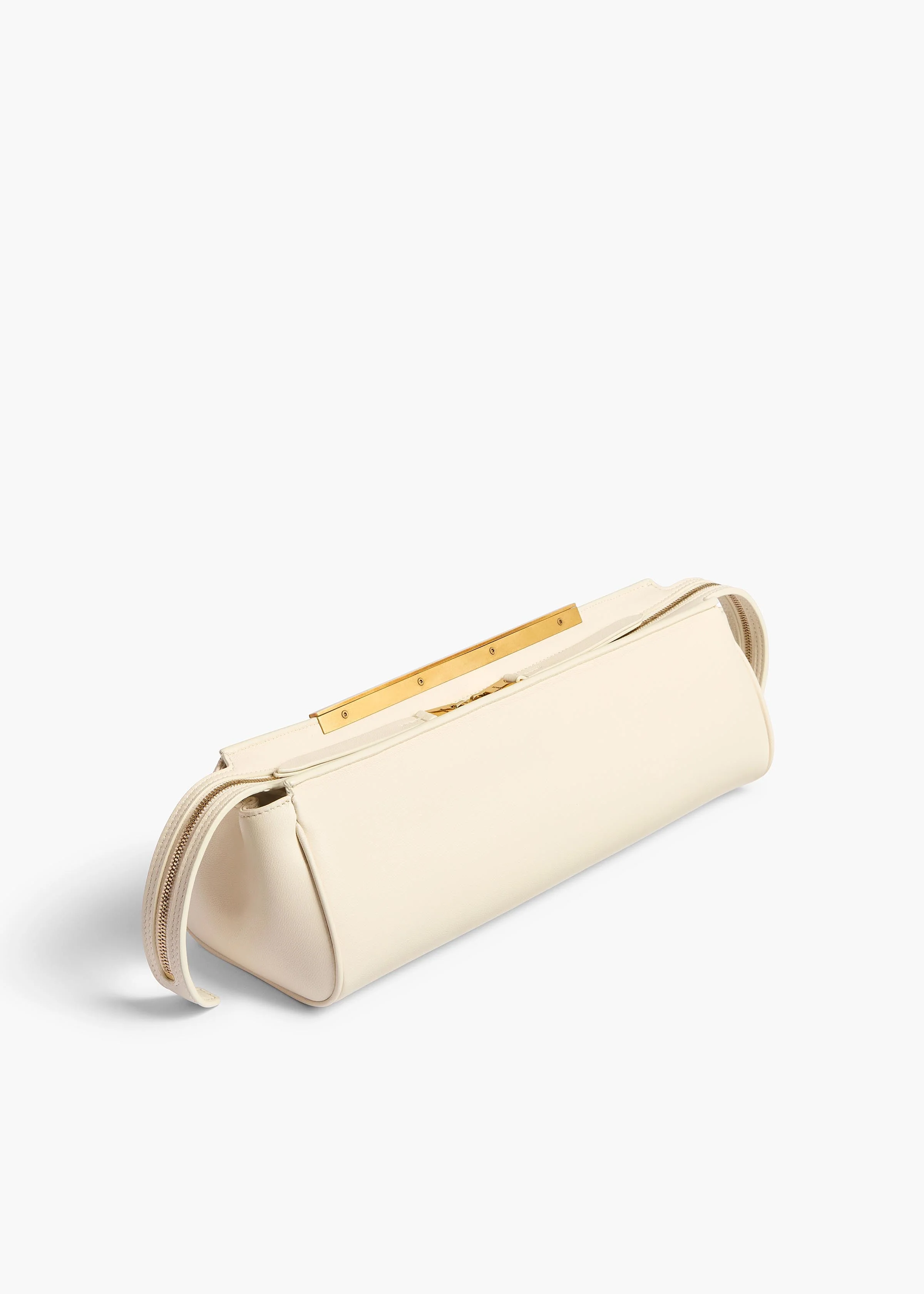Khaite - Donna Evening Clutch in Cream Leather - Image 2