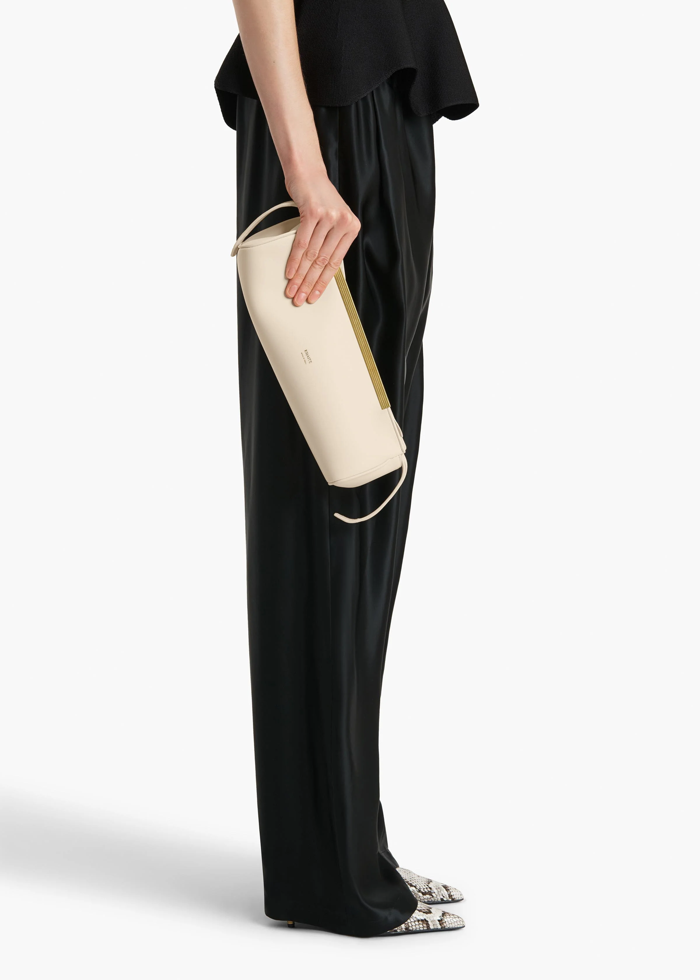 Khaite - Donna Evening Clutch in Cream Leather - Image 5