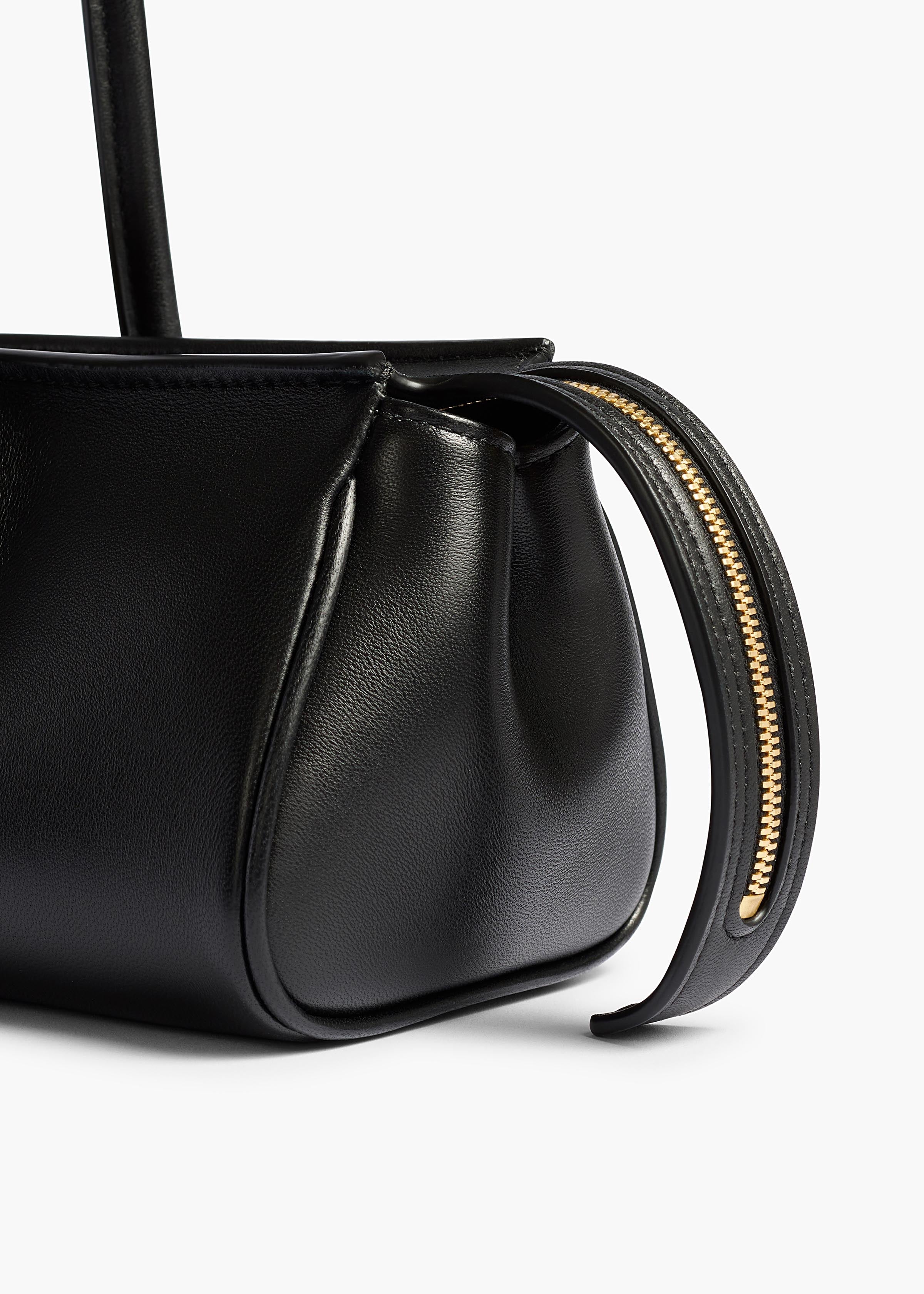 Khaite - Donna Shoulder Bag in Black Leather - Image 4