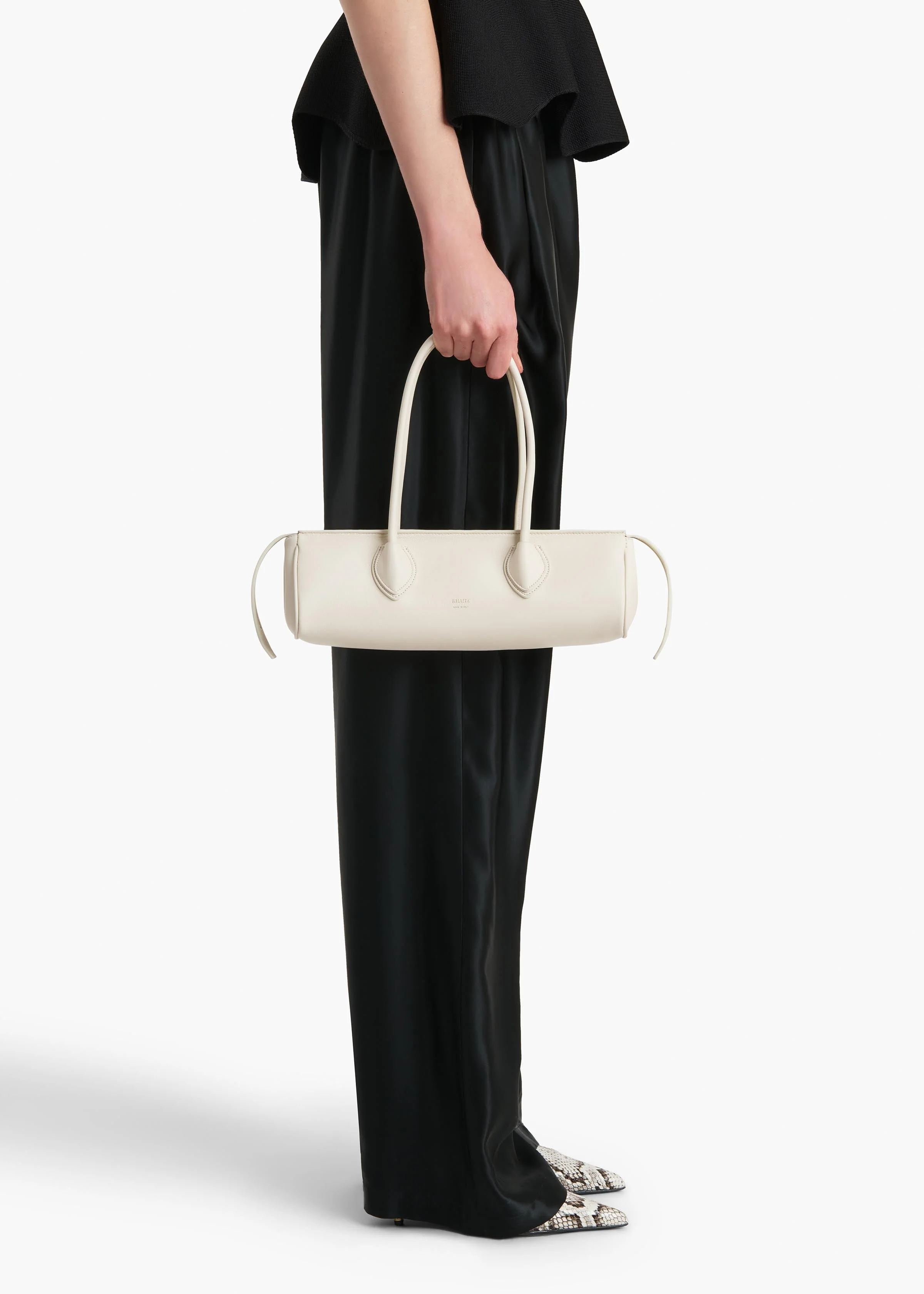 Khaite - Donna Shoulder Bag in Cream Leather - Image 5