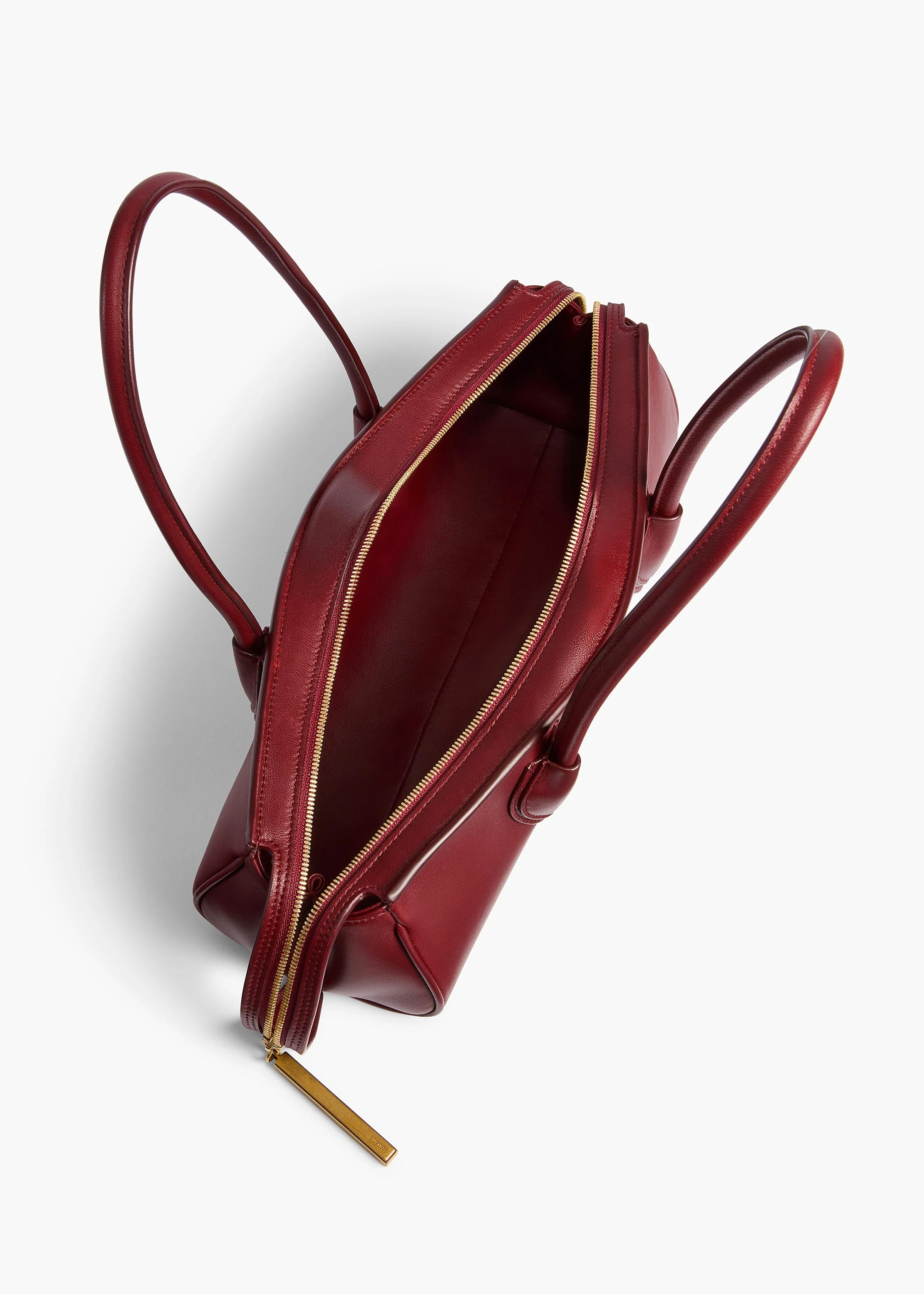 Khaite - Donna Shoulder Bag in Oxblood Leather - Image 3