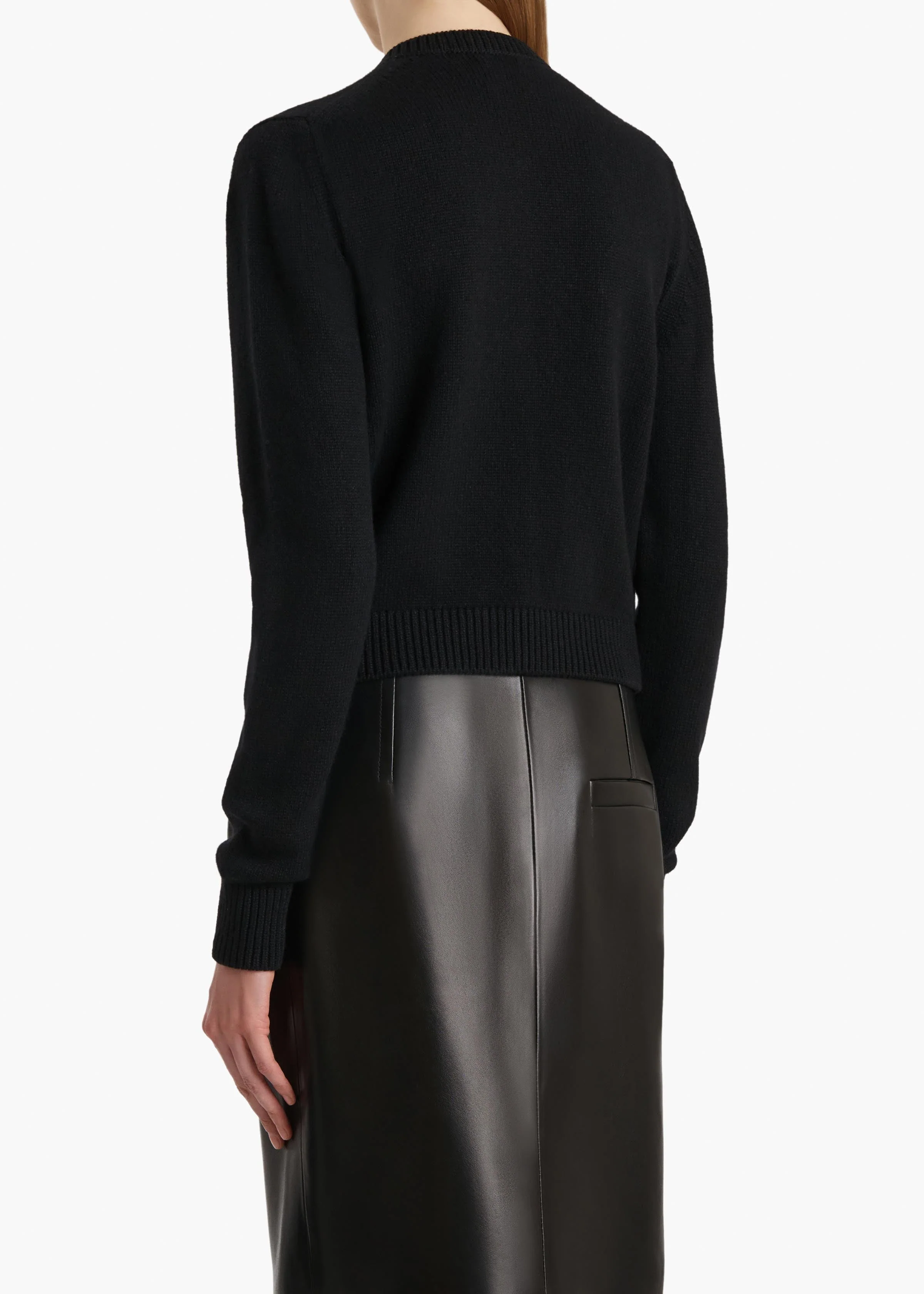 Khaite - Everheart Cardigan in Black - Image 4