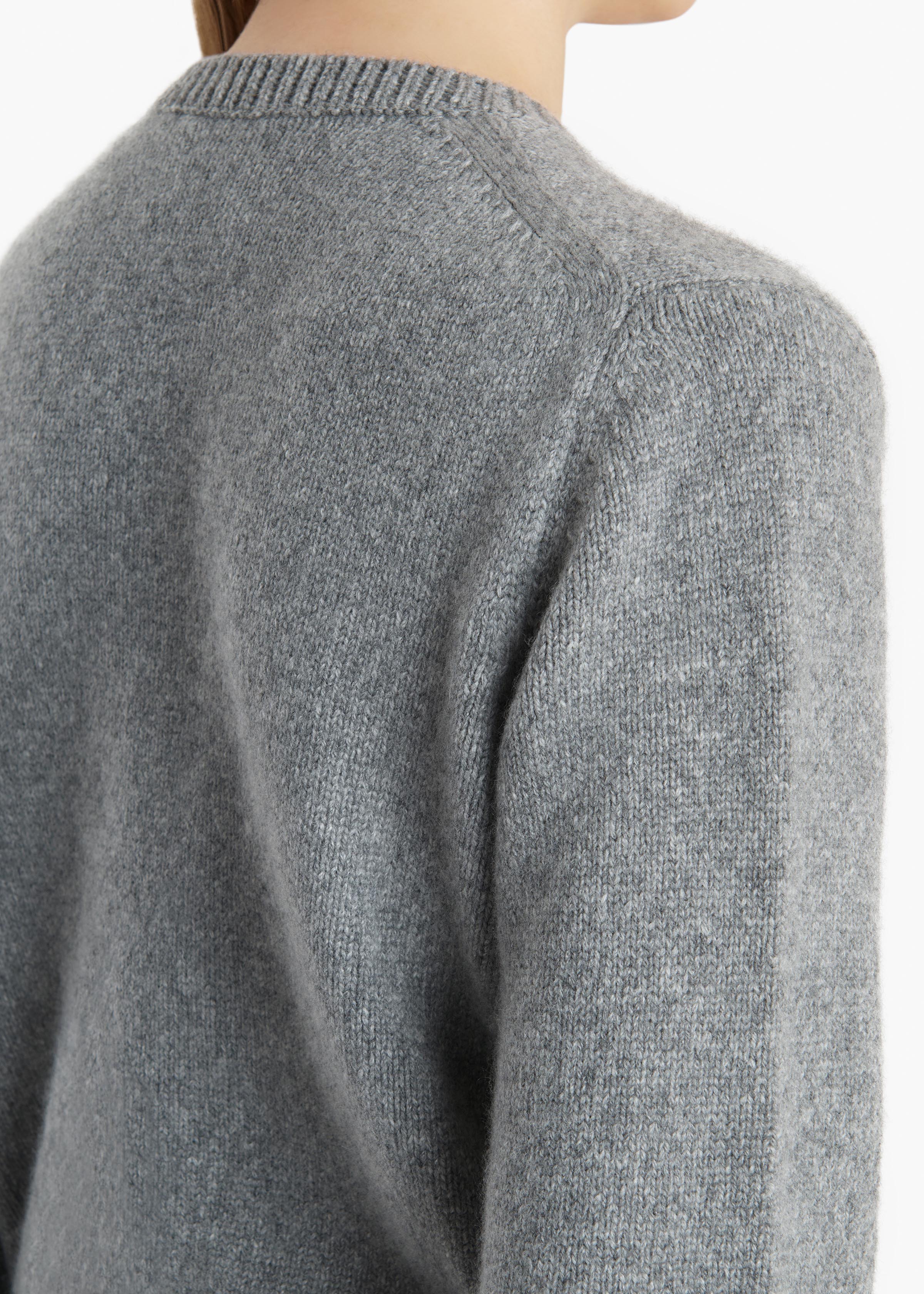 Khaite - Everheart Cardigan in Fog with Leather Buttons - Image 6