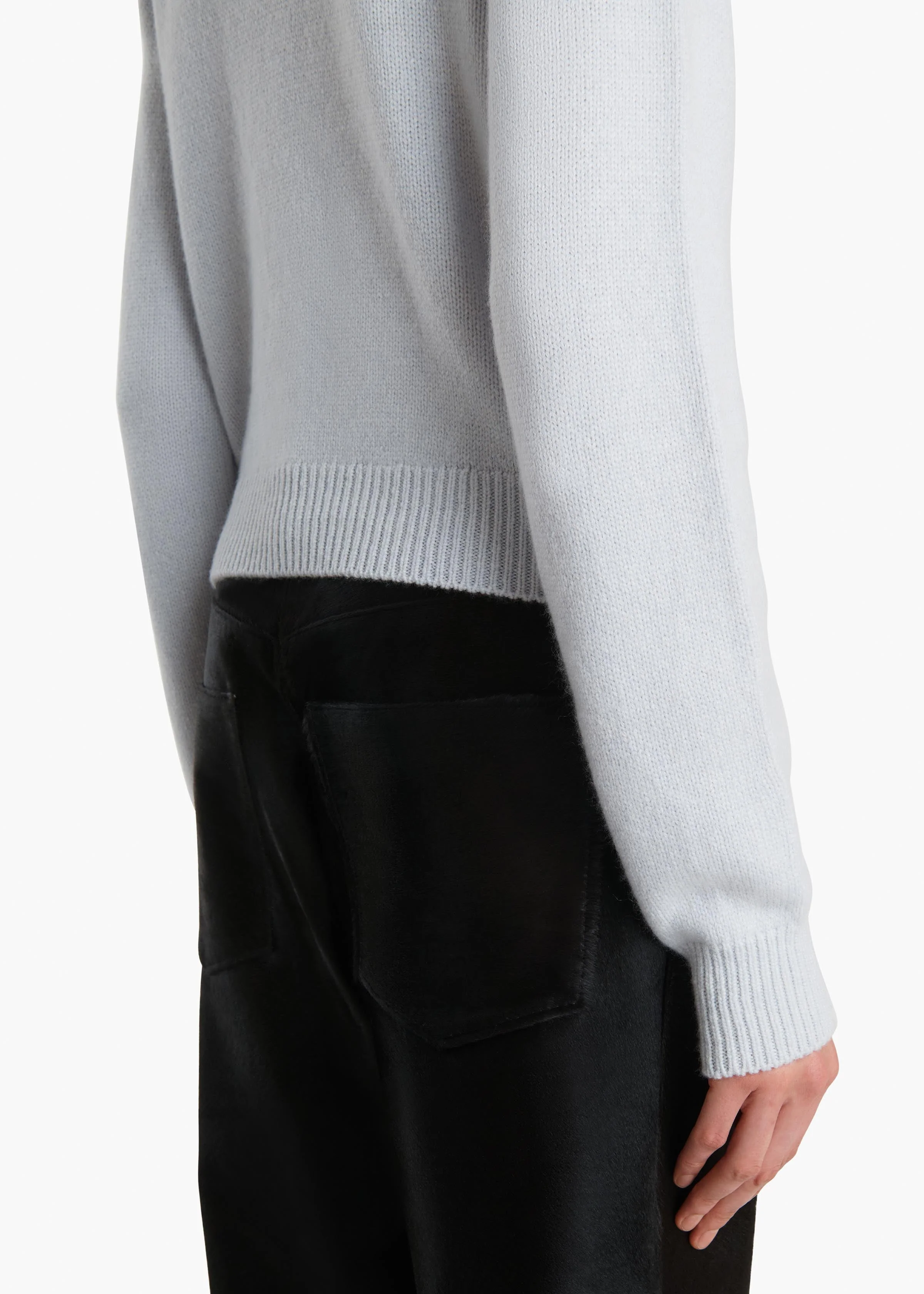 Khaite - Everheart Cardigan in Ice Blue with Suede Buttons - Image 7